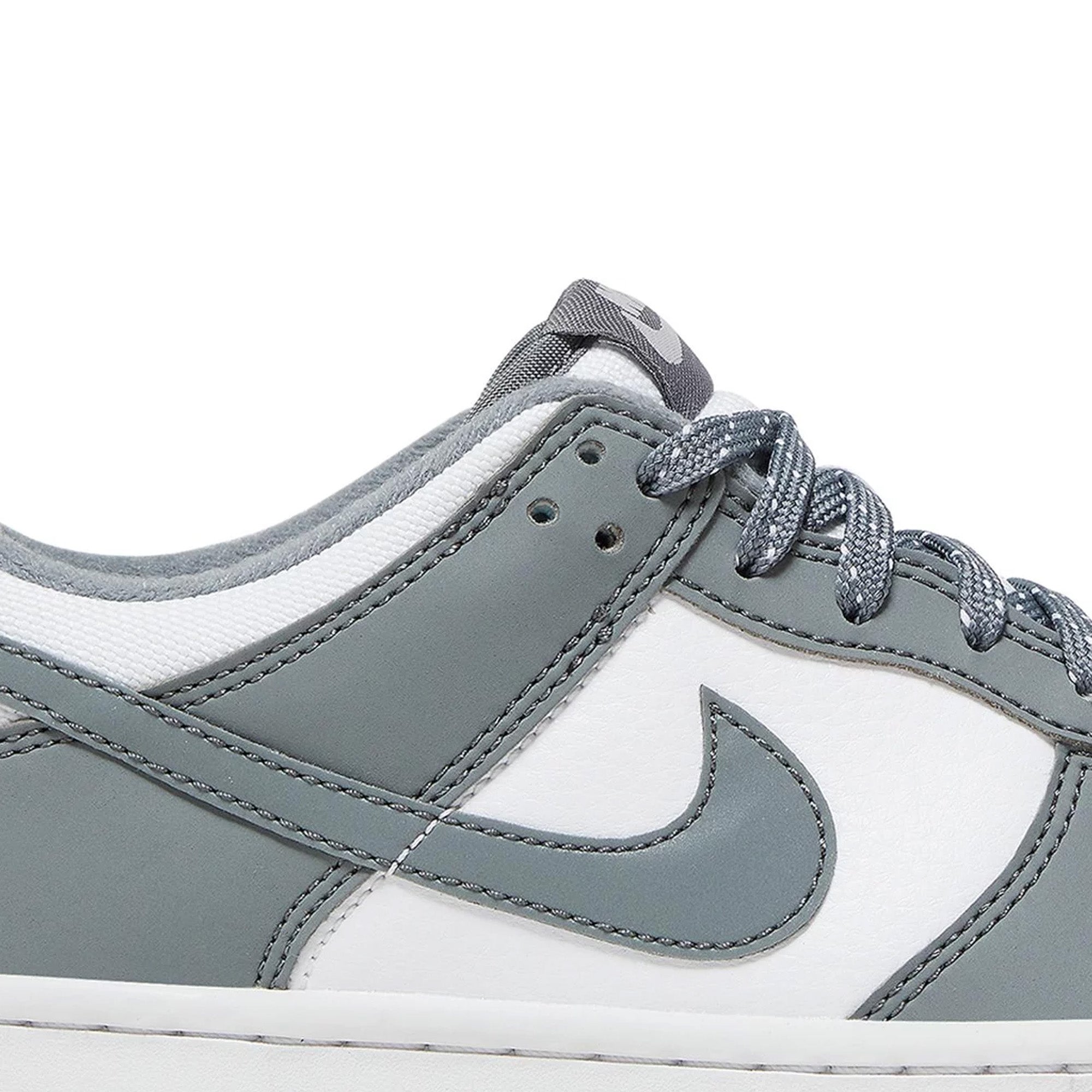 Nike Dunk Low 'Reflective Grey' GS Sneakers (2023) - Stylish Lightweight Basketball Shoes for Women & Teens - Perfect for Casual Wear, Street Fashion & School