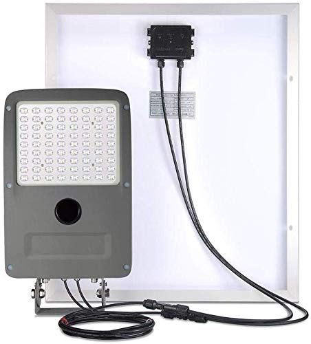 30W Solar LED Flood Lights Outdoor with 80W Panel - 3600LM 6000K Bright White - Remote Control & Motion Sensor - Waterproof Security Lighting for Patio, Yard, Garage - Perfect for Driveway, Garden & Backyard Safety