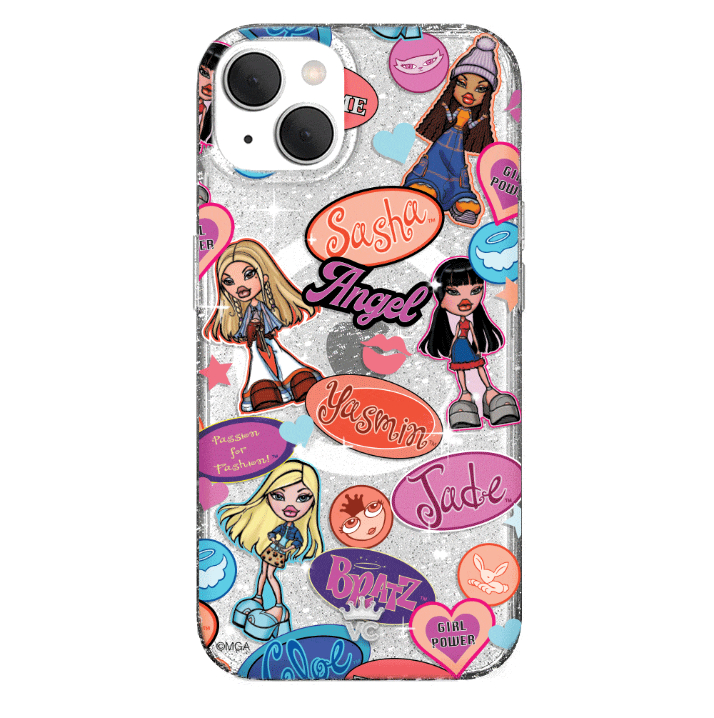 Bratz Pack Glitter iPhone Case - Trendy Sparkle Phone Cover for Bratz Fans - Perfect for Parties, School & Everyday Use