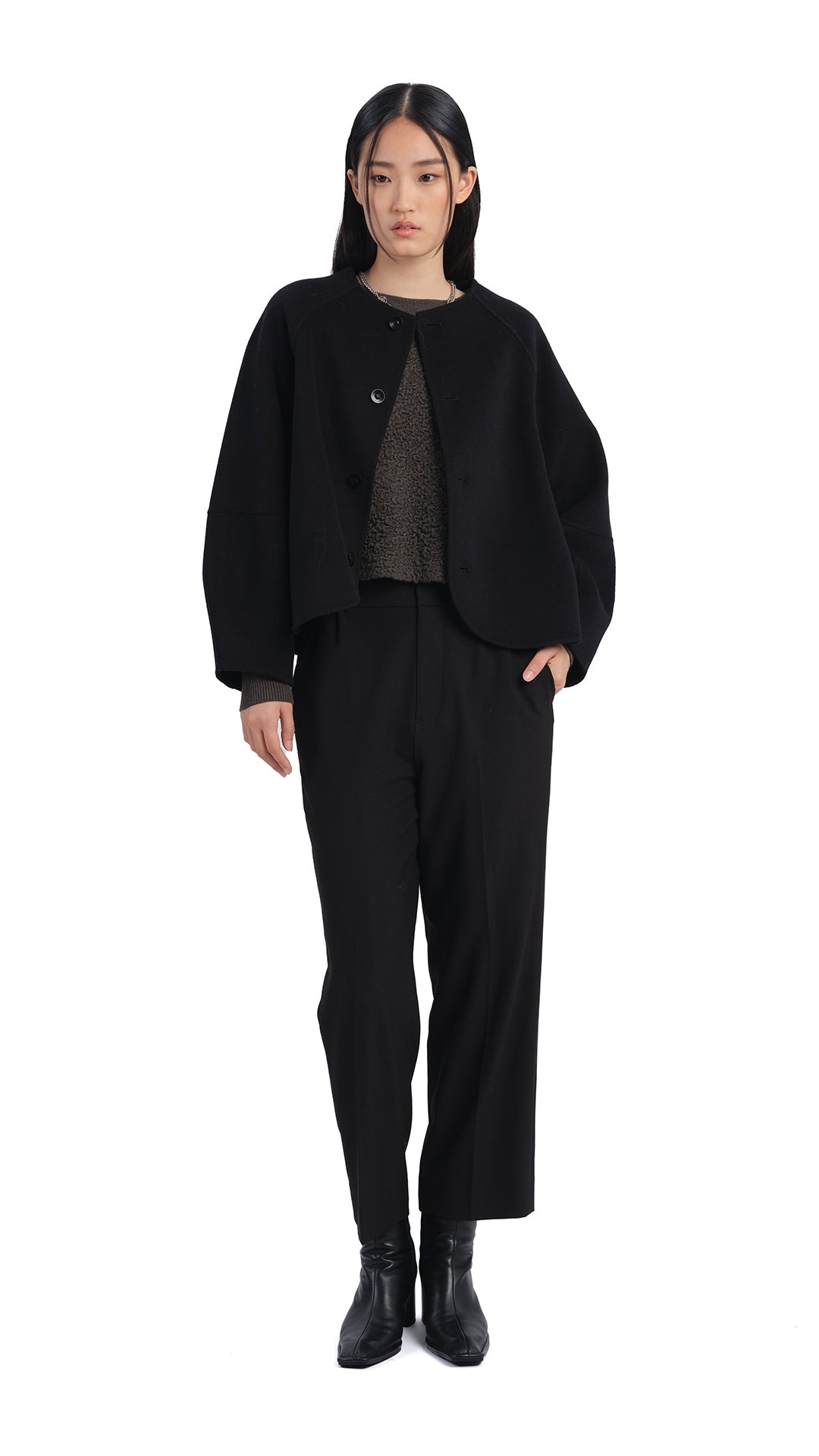 Straight Leg Trousers for Women - High Waist Office Pants, Comfortable Work Pants for Business Casual & Professional Wear