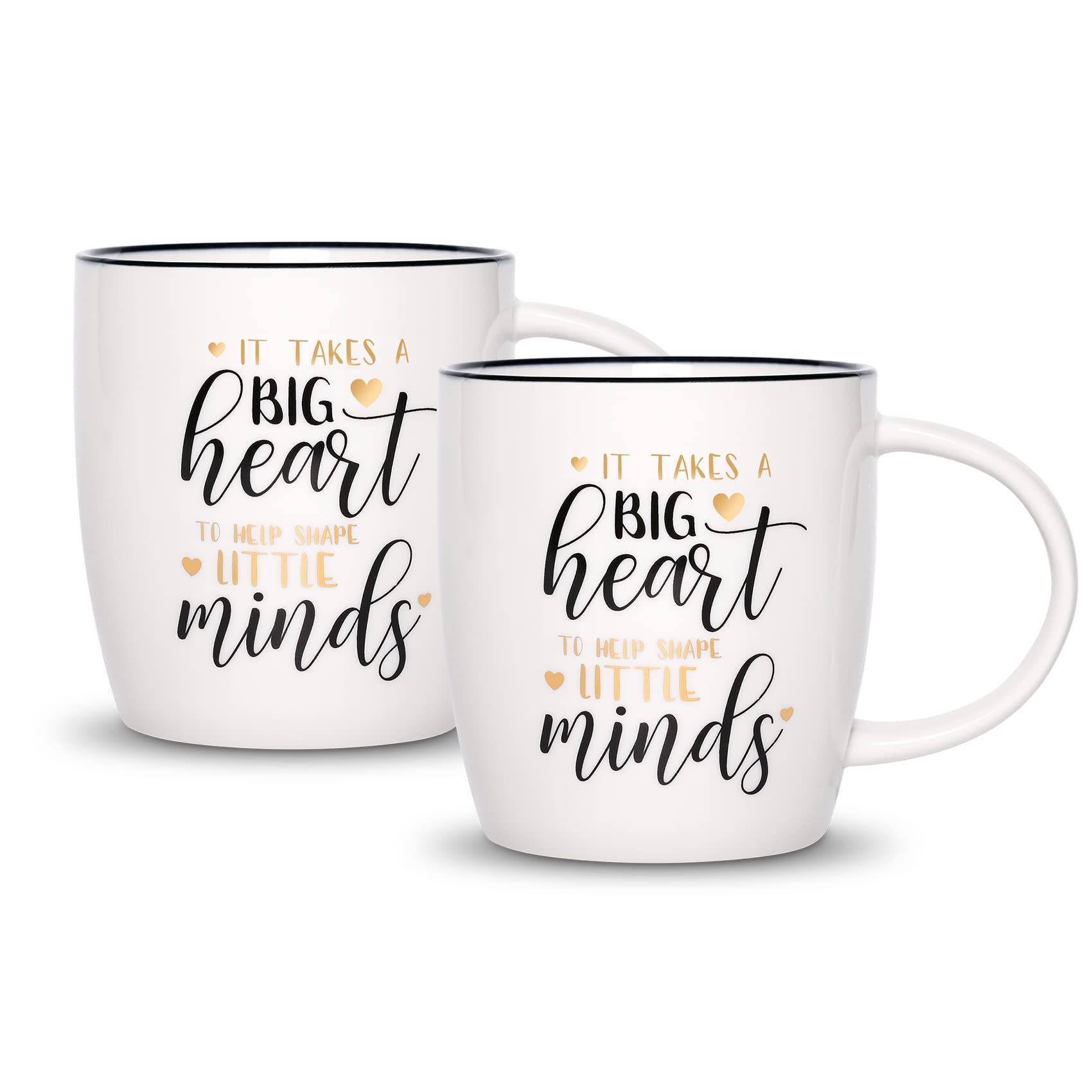 ELEGANTPARK Teacher Mug Set of 2 - 13oz Coffee Cup for Women, Perfect for Appreciation Week, Graduation & Christmas Gifts