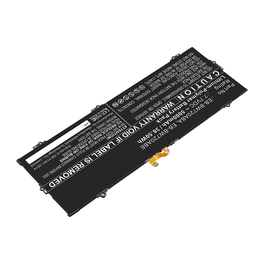 Synergy Digital Replacement Tablet Battery for Samsung EB-BW720ABA - 7.7V 5000mAh Li-Polymer Battery - Perfect for Galaxy Tab 3 7.0 (T210/T211) - Long-Lasting Power for Work, Travel & Entertainment