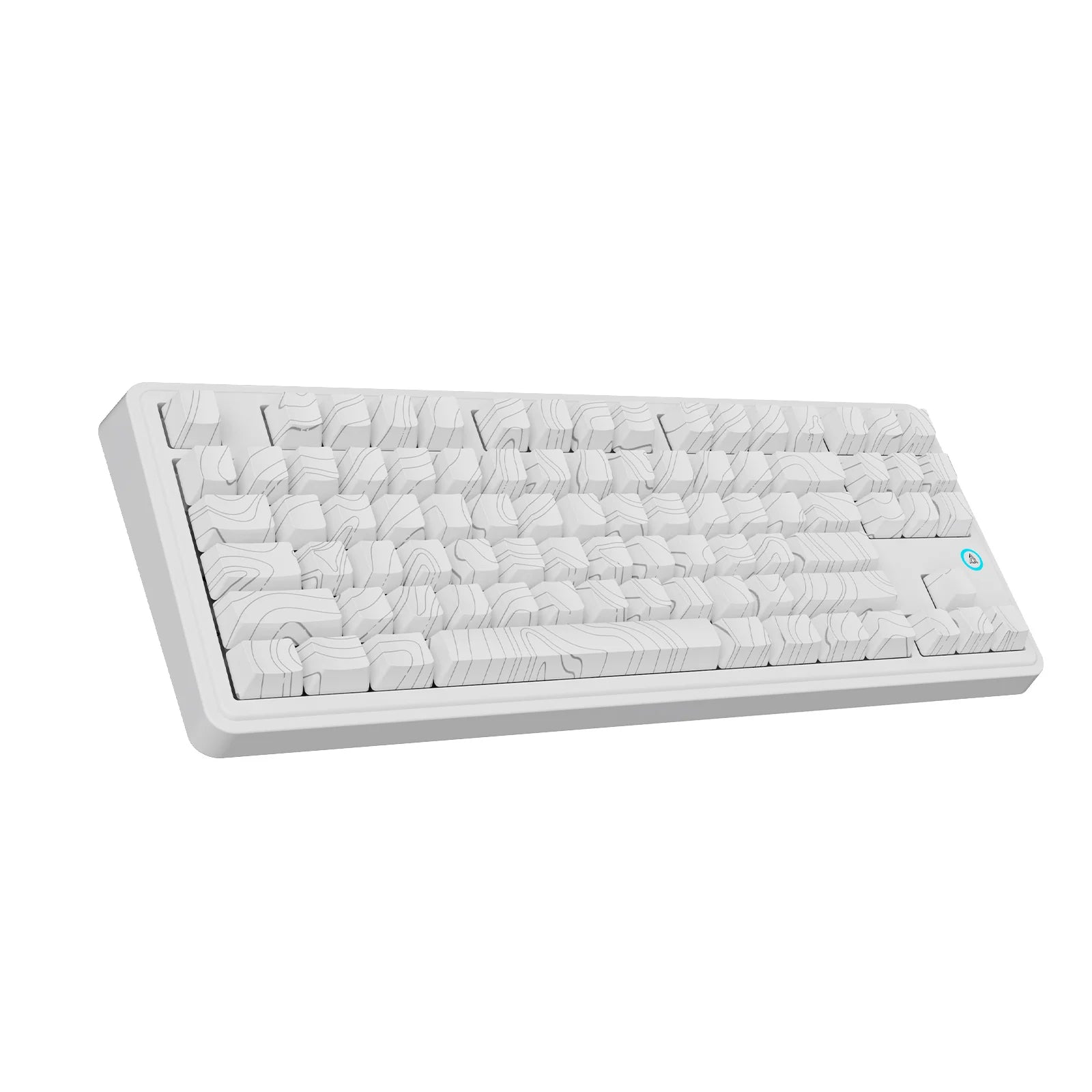 Ajazz AK870 Plus White RGB Mechanical Keyboard - Wired & Wireless Gaming Keyboard with Avocado Switches for PC, Mac, Laptop - Perfect for Typing, Gaming & Office Work