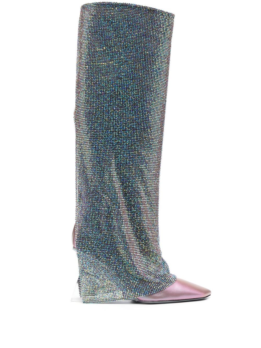 Benedetta Bruzziches Women's Blue Leather Boots - Stylish & Comfortable for Casual Outings & Evening Events