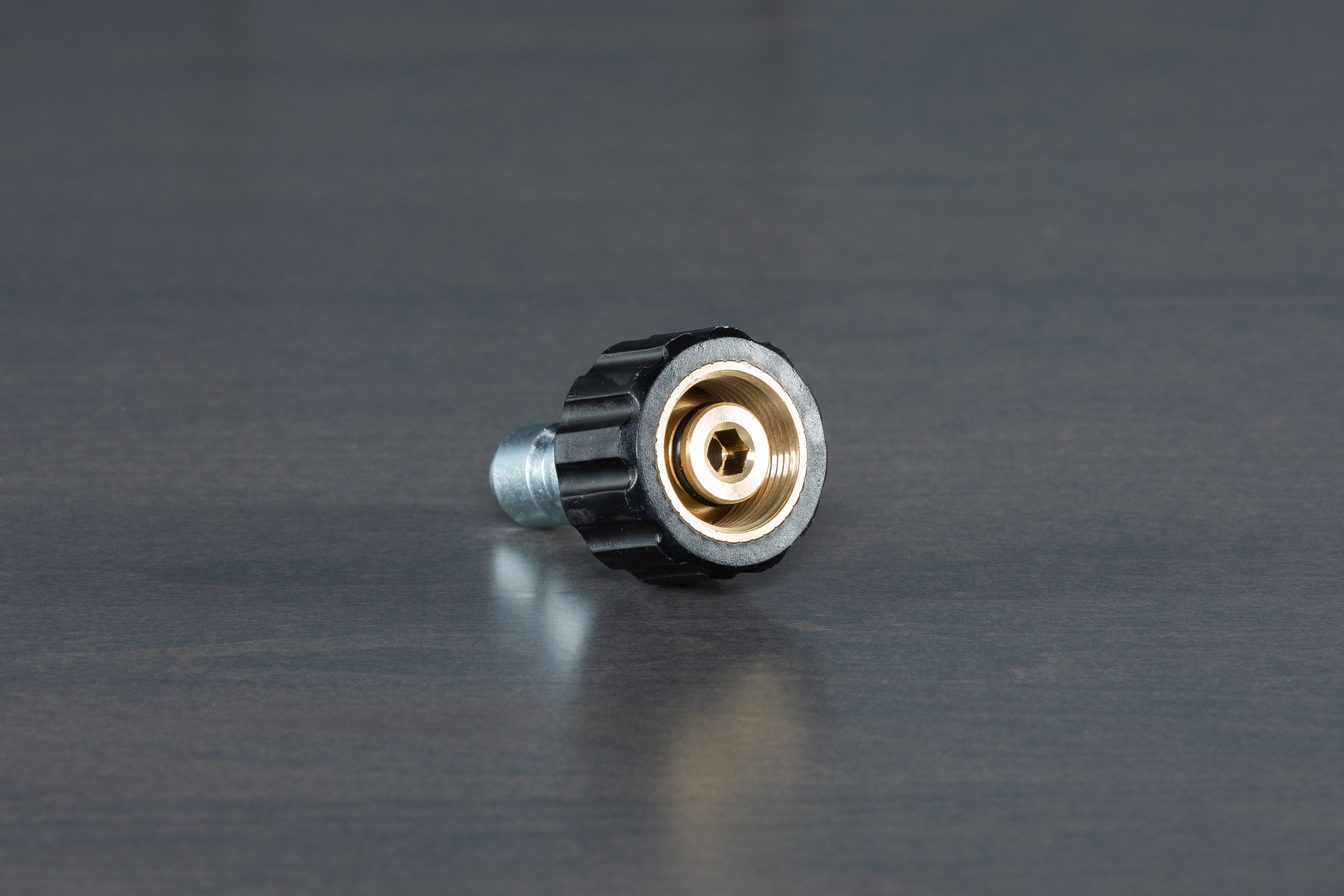 Zinc M22 Female (14mm) to 3/8 Quick Disconnect (QD) Plug Adapter - Perfect for Hydraulic Systems, Pneumatic Tools & Industrial Equipment Connections