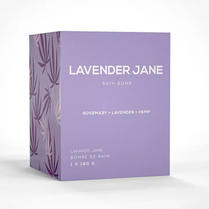 Bare Skin Bar Lavender Jane Bath Bomb - Relaxing & Moisturizing for Stress Relief & Self-Care | Perfect for Spa Nights & Gift Giving