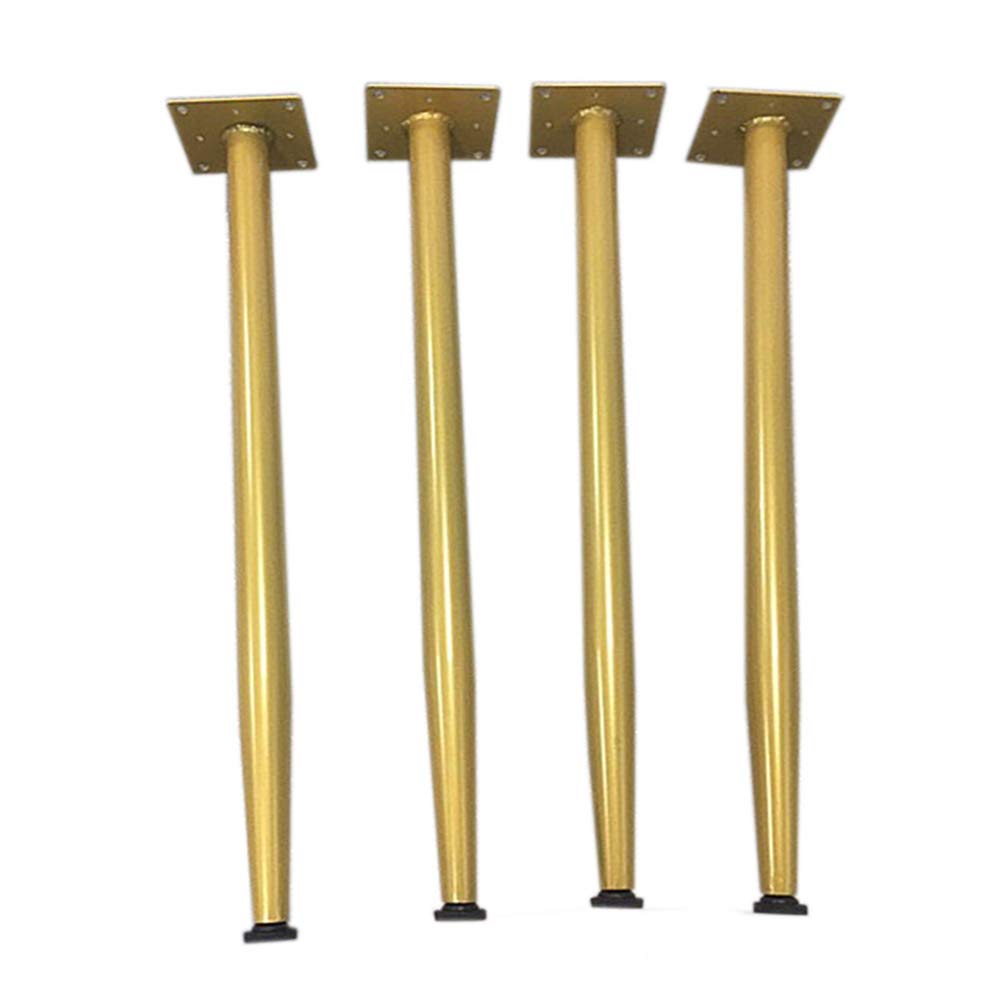 Golden Table Legs 18/27.6/28 Inch - Heavy Duty Straight Furniture Replacement Legs for Coffee Tables, Desks, DIY Workbenches - Set of 4 - Perfect for Home Office, Living Room & Workshop Furniture Upgrade