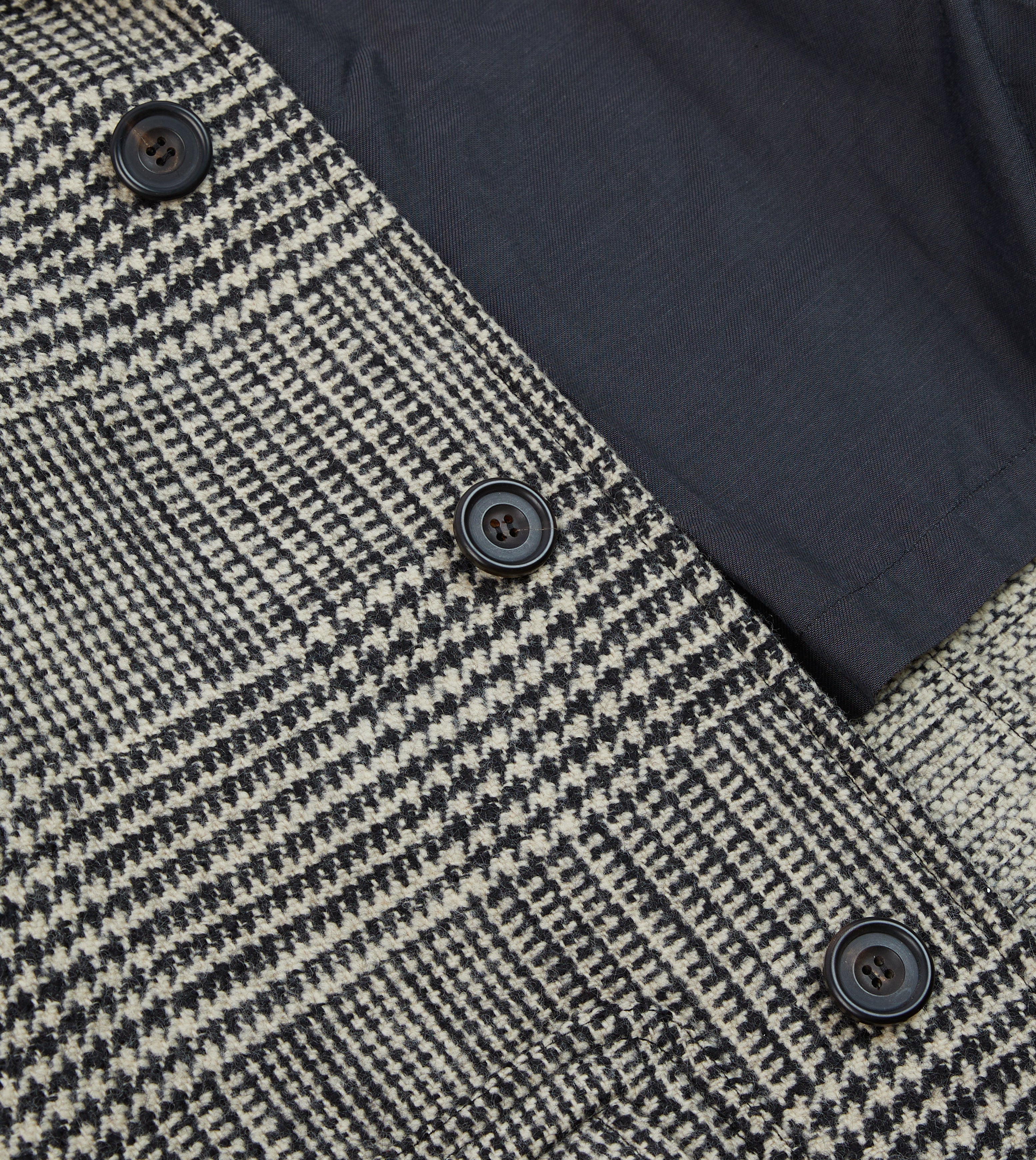 Men's Grey Prince of Wales Check Wool Raglan Coat - Classic Winter Overcoat for Business & Formal Occasions