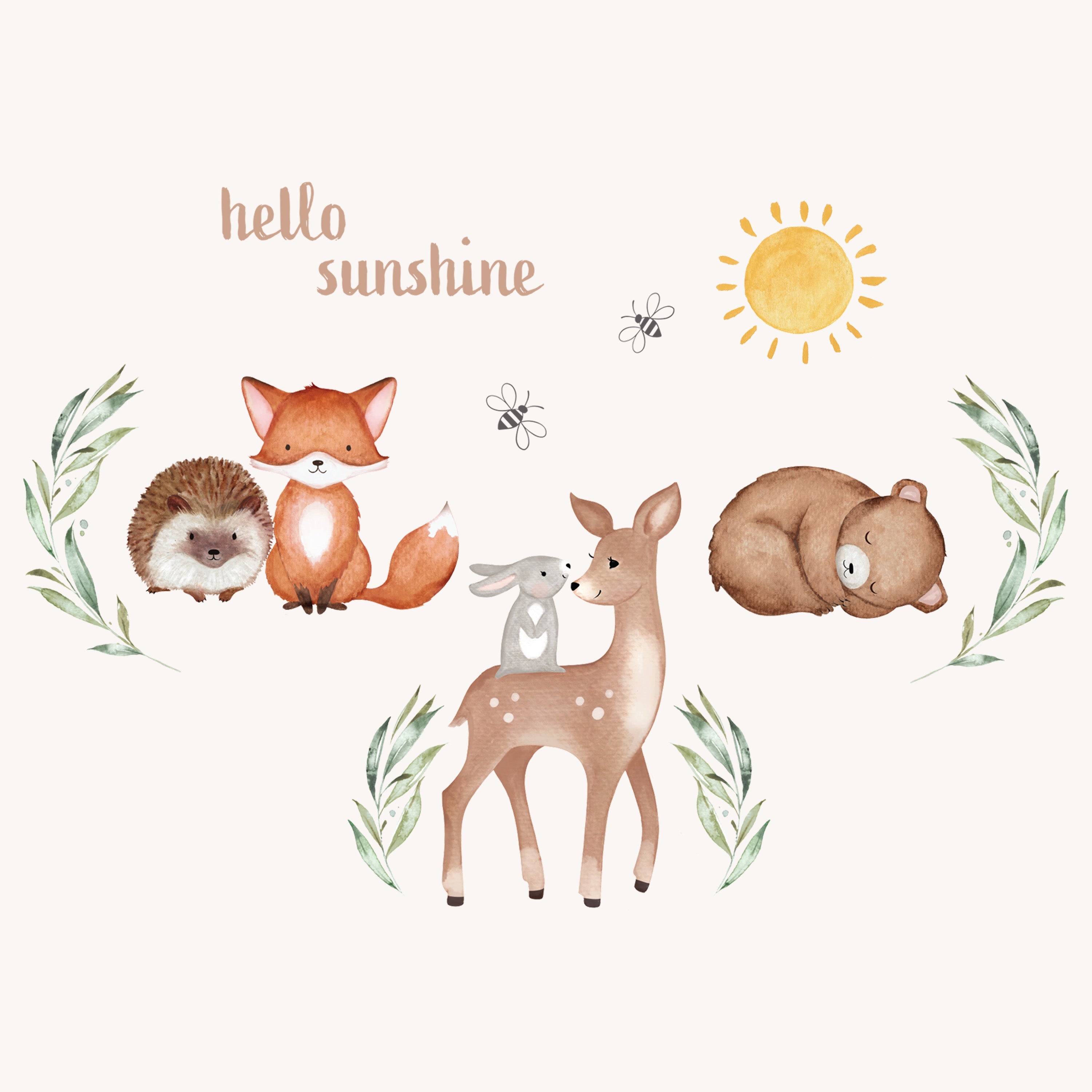 Woodland Pals Nursery Wall Decals - Adhesive Animal Stickers for Baby Room Decor, Forest Theme Nursery Wall Art - Perfect for Kids Bedroom, Playroom & Daycare Decorations
