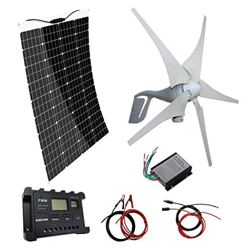 1PC Solar Panel+400W Wind Turbine