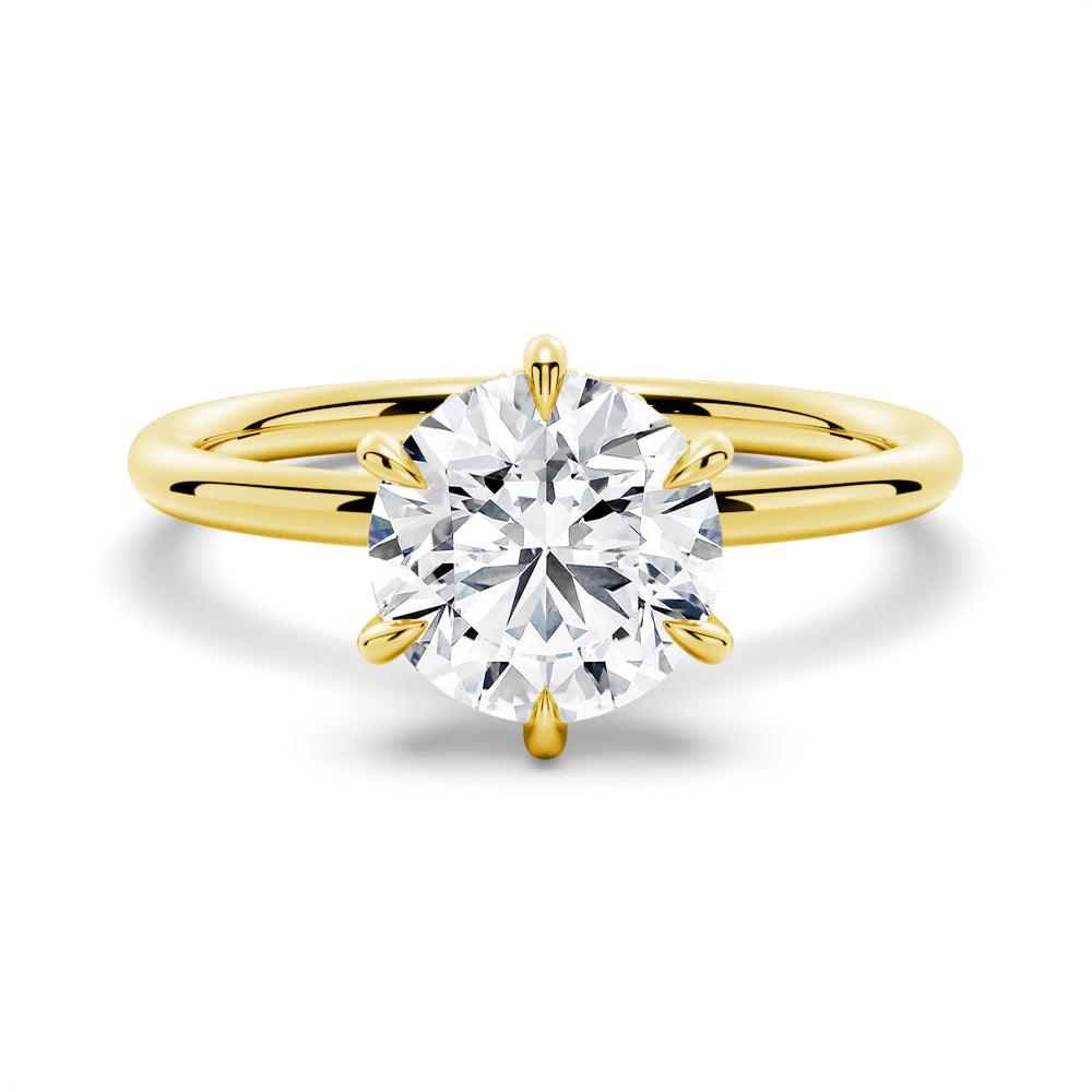 6-Prong Solitaire Moissanite Engagement & Wedding Ring Set for Couples with Matching Men's Band - Perfect for Proposals, Anniversaries & Romantic Occasions