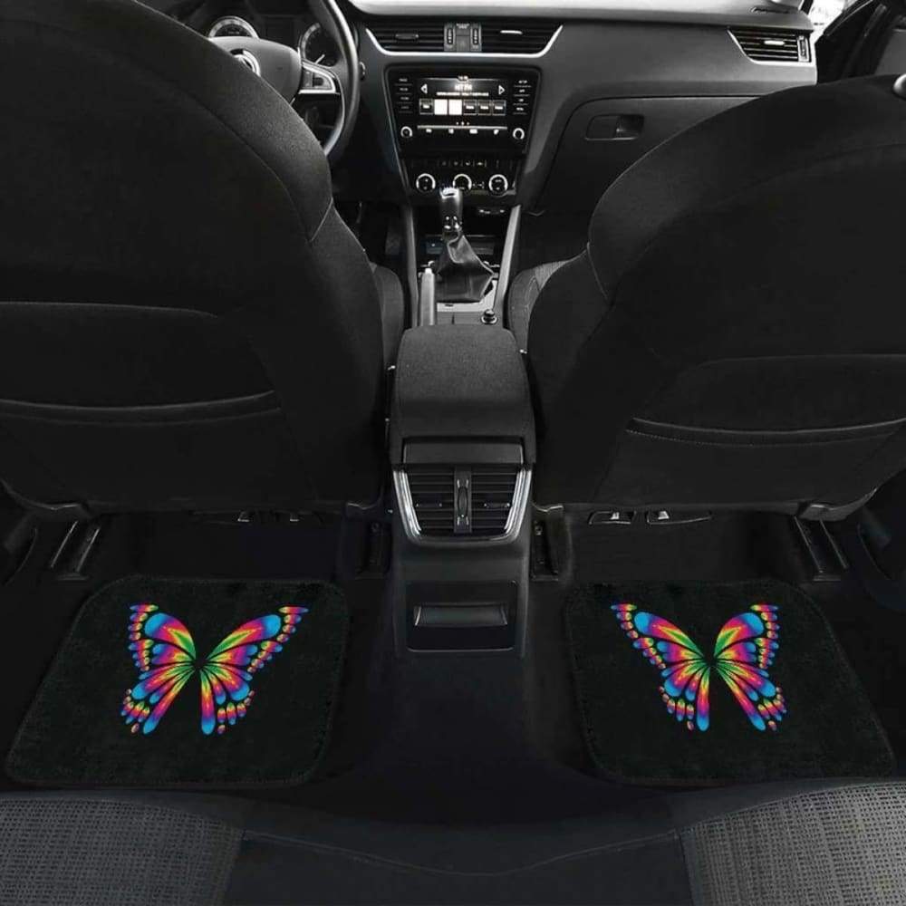 Autism Awareness Butterfly Car Mats Set of 4 - Non-Slip Front & Back Floor Mats for Vehicles - Perfect for Autism Acceptance Month, Special Needs Support, and Awareness Campaigns