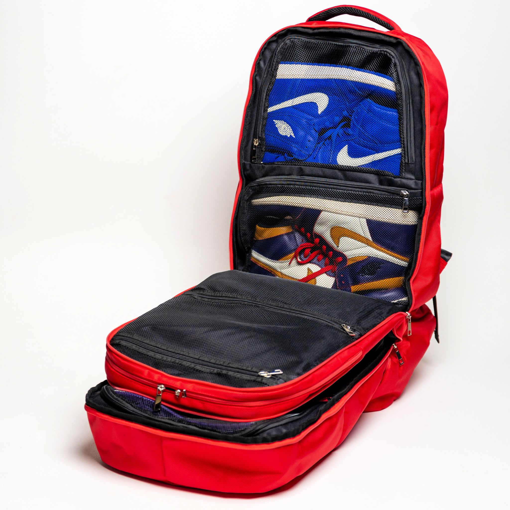 Red Polyester Carry On Bag - Patented Signature Design for Travel, Business Trips & Weekend Getaways