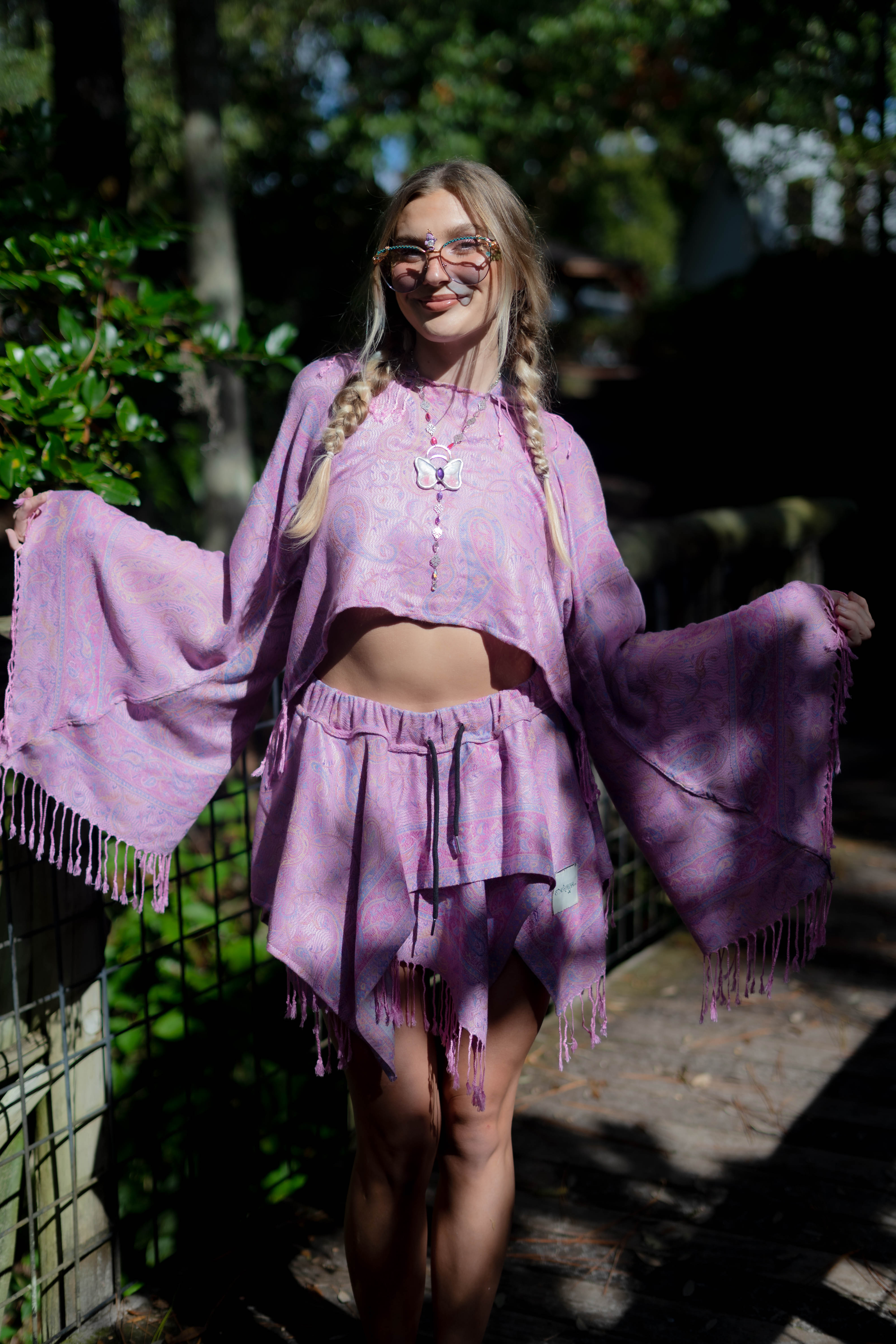 Lavender Love 2-Piece Set by SHE'S A FAIRY | Soft & Romantic Loungewear for Women | Perfect for Sleepwear, Relaxing at Home, or Spa Days