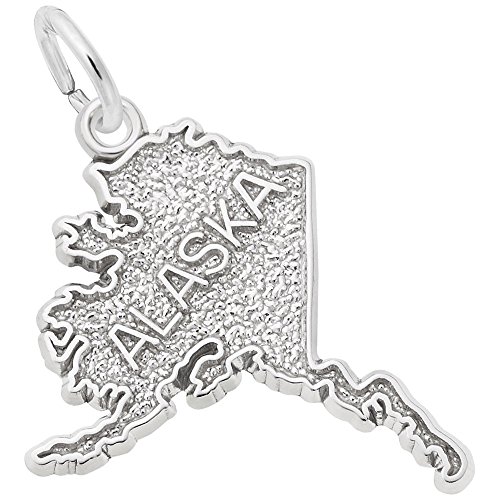 Alaska Charm - Handmade Sterling Silver Charms for Bracelets & Necklaces - Perfect for DIY Jewelry Making & Gift Giving