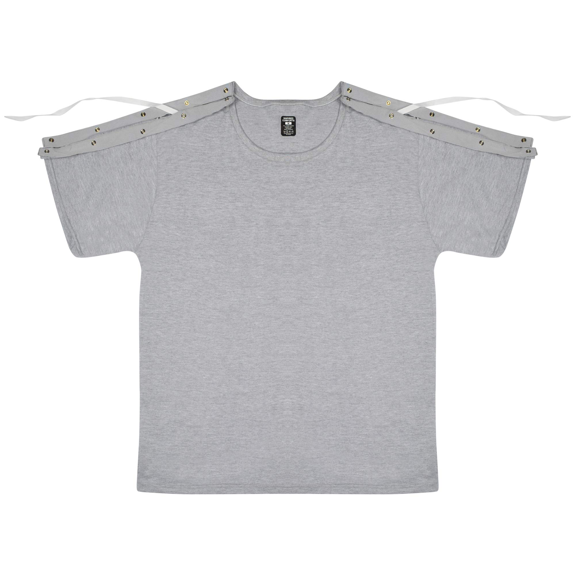 Unisex Post-Surgery Shoulder Recovery Shirt with Hidden Snaps - Ideal for Shoulder Surgery, Physical Therapy & Comfortable Daily Wear