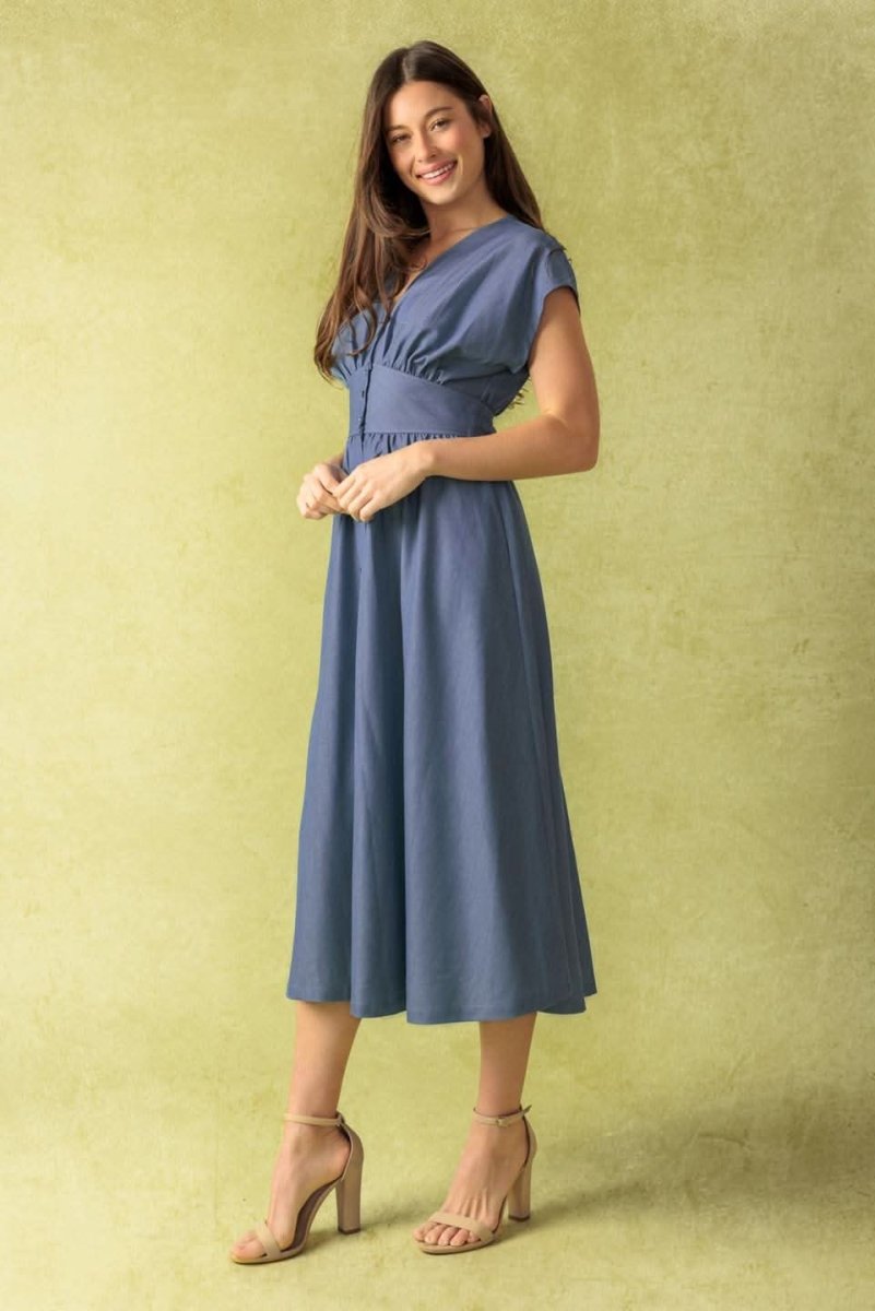 Bright Mornings Floral Woven Midi Dress for Women - Summer Boho Beach Dress for Vacation, Brunch & Outdoor Parties