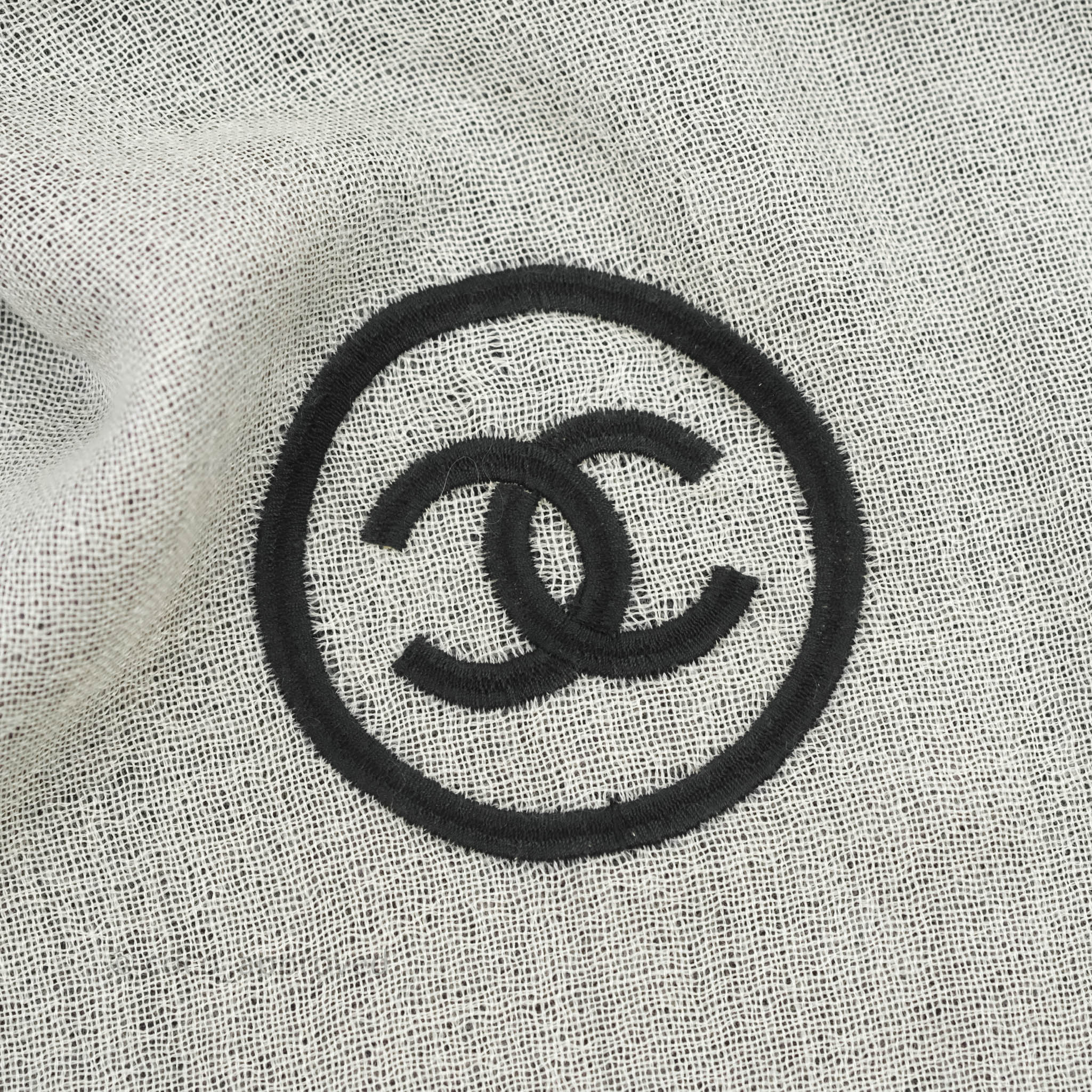 Chanel CC Logo Cashmere Silk Scarf - Luxury Black & White Fashion Accessory for Women | Perfect for Gifts, Parties & Winter Outfits