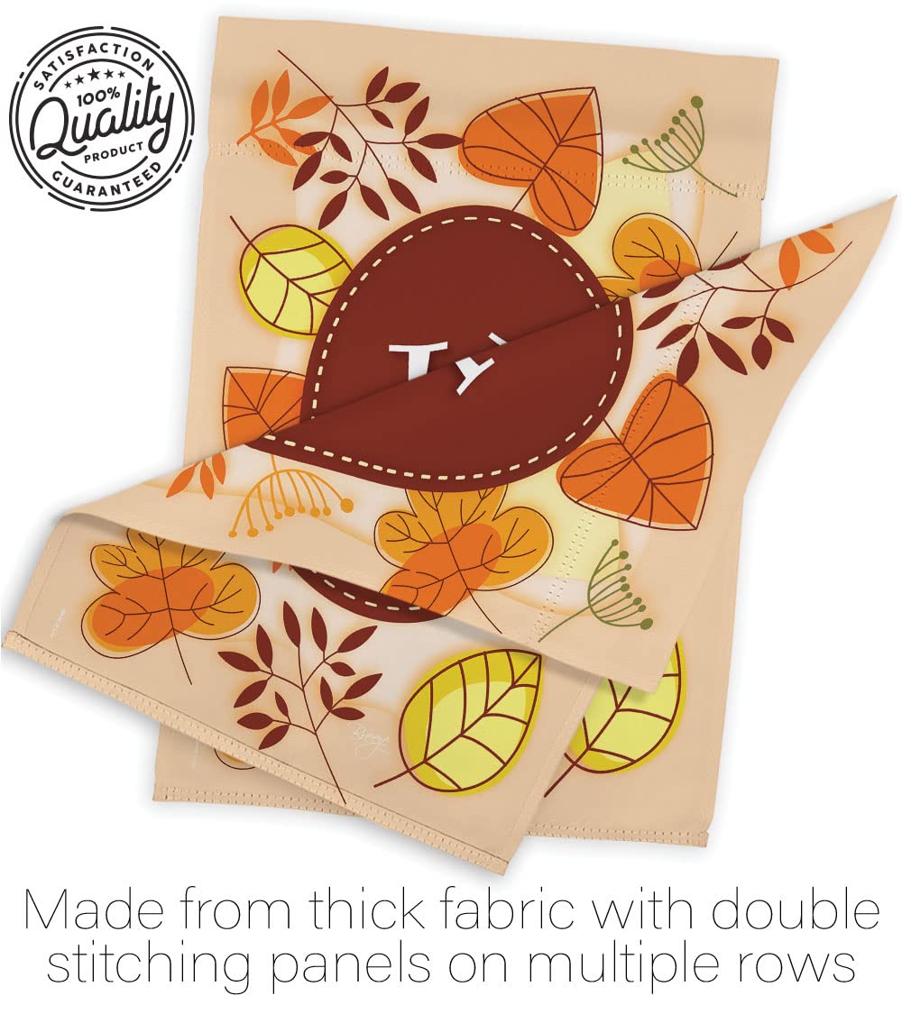 Autumn K Initial House Flag Set - 28x40in Thick Fabric for Fall Harvest Decor
