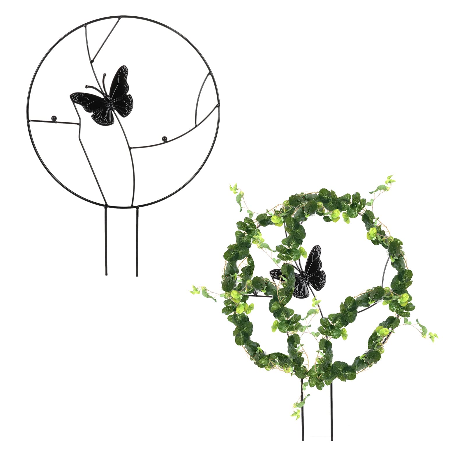 4Pcs Mini Garden Trellis for Climbing Plants - Potted Plant Support for Vegetables, Flowers, Vines | Indoor & Outdoor Use, Patio Decor, Vertical Gardening Accessories
