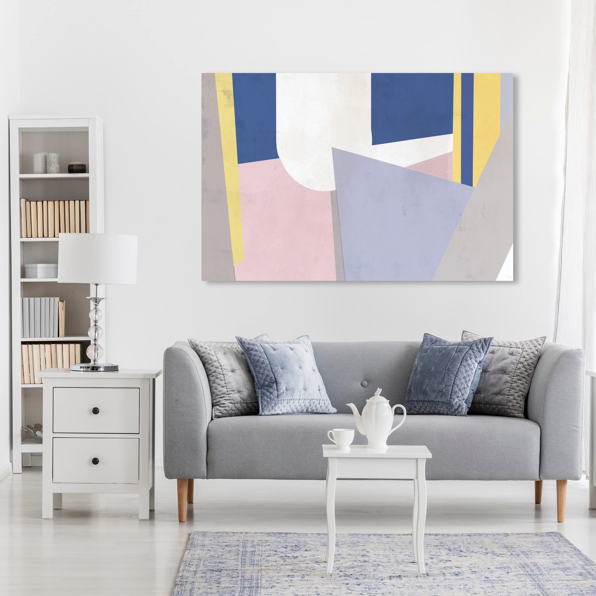Abstract Wall Art Canvas Prints 'Geo Shapes I' by Oliver Gal Artist Co. – Modern Crystal-Inspired Home Decor for Living Room, Bedroom & Office