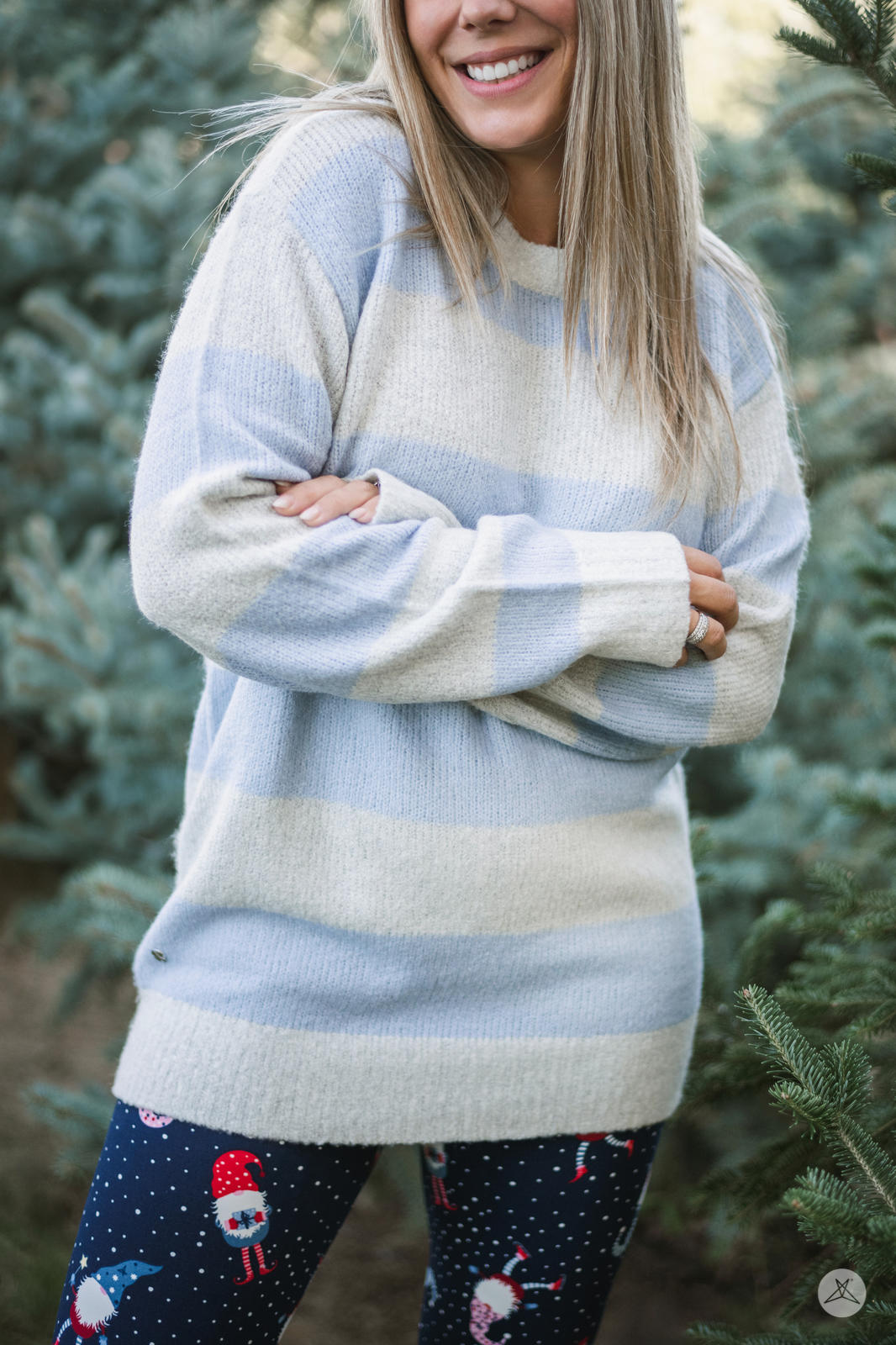Striped Cozy Crew Sweater for Women - Soft Warm Knit Pullover for Fall & Winter - Perfect for Casual Outfits, Office Wear and Weekend Relaxation