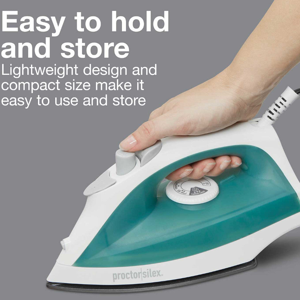 Proctor Silex 17291PS Lightweight Non-Stick Steam Iron for Clothes - Perfect for Home, Travel & Quick Wrinkle Removal