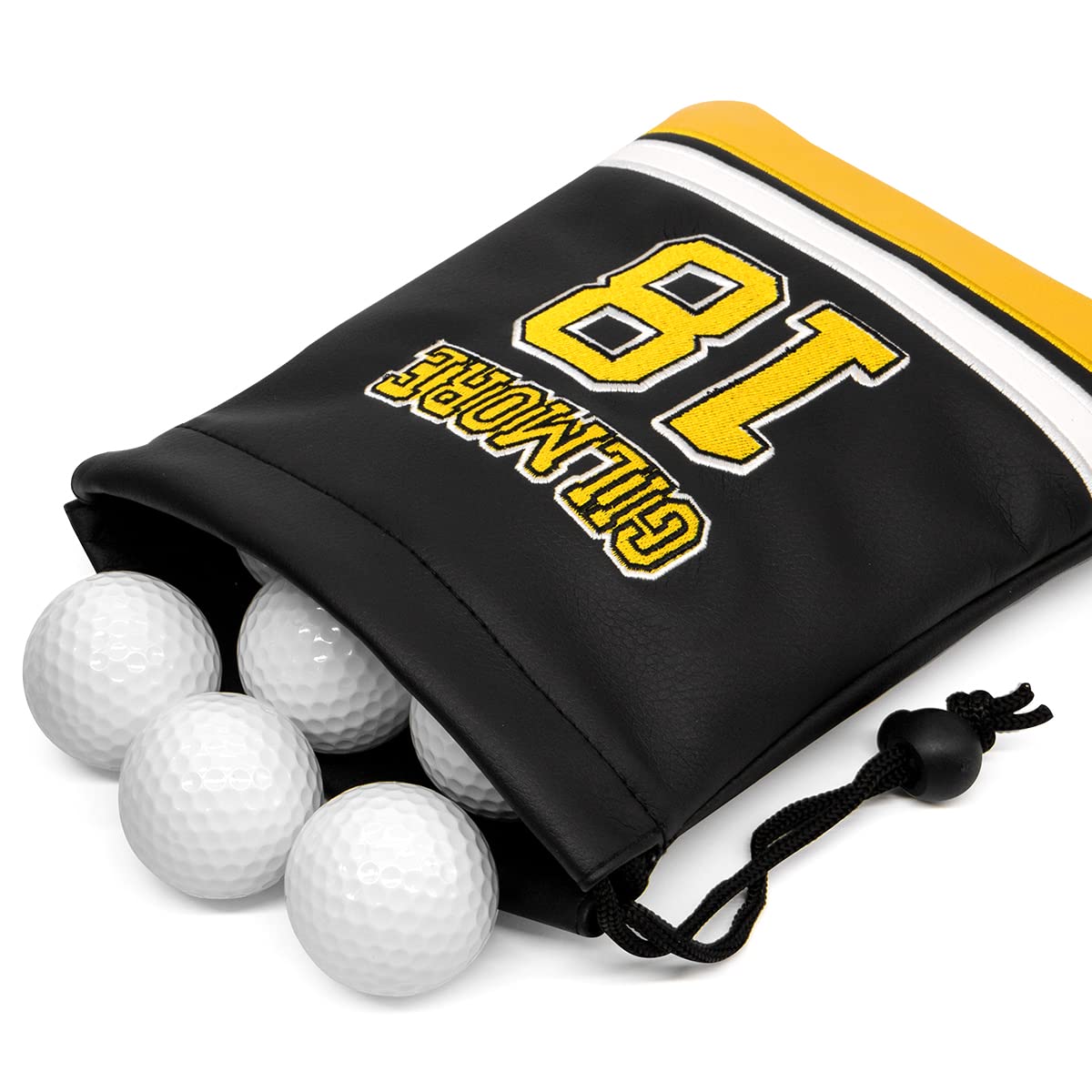 Premium Leather Golf Tee Pouch with Drawstring Closure - Durable Golf Accessories for Valuables & Tees - Perfect for Golf Bags, Carts & On-Course Convenience