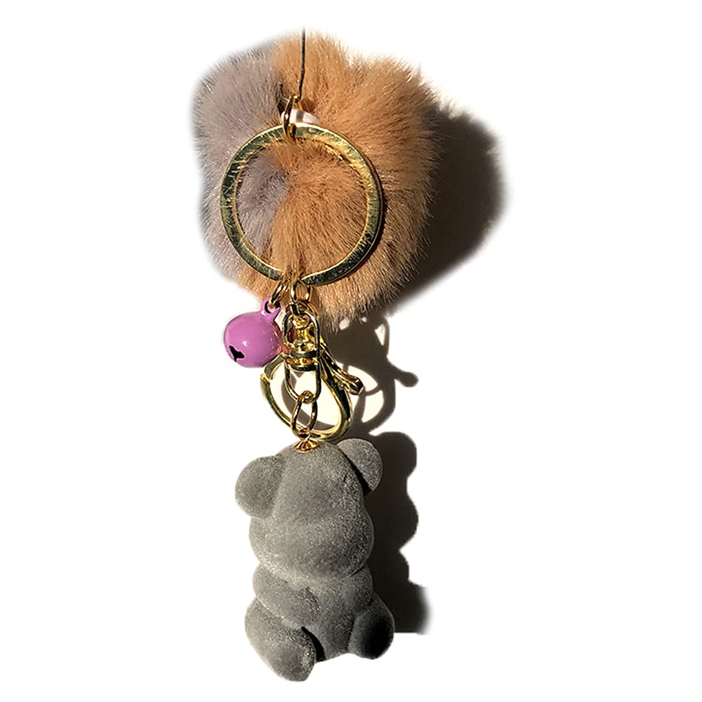 Cute Fuzzy Ball Keychain - Cartoon Pendant for Backpacks, Bags & Keys - Unique Creative Gift for Kids, Teens & Adults - Perfect for Everyday Use, Travel & Party Favors