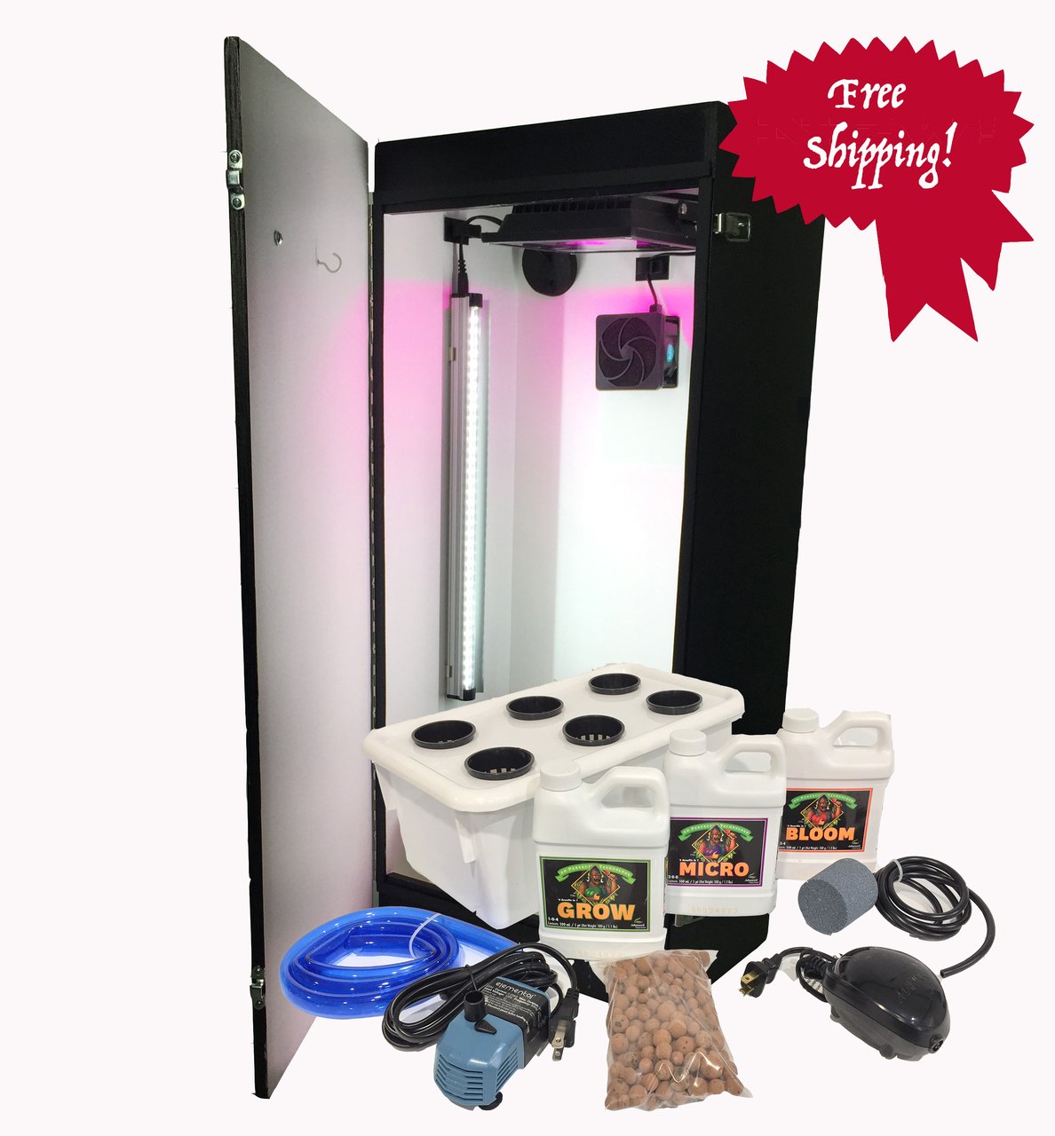 Dealzer Cash Crop 6.0 Hydroponic Grow Box - 2 Plant LED Indoor Garden System for Herbs, Vegetables & Flowers | Perfect for Home, Office & Small Space Gardening