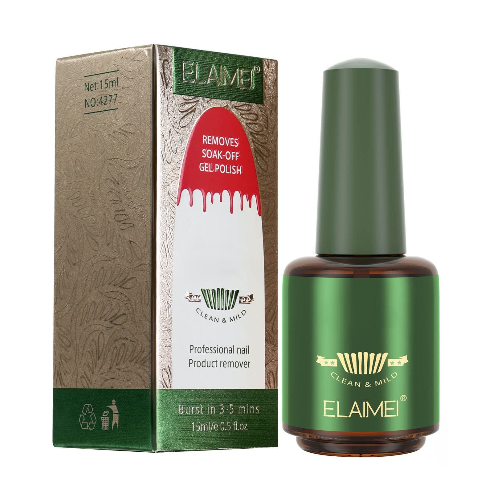 Fast-Acting Gel Nail Polish Remover - 2-3 Minute Quick Removal for Gel & Acrylic Nails, 15ml Bottle - Perfect for Salon & At-Home Manicures
