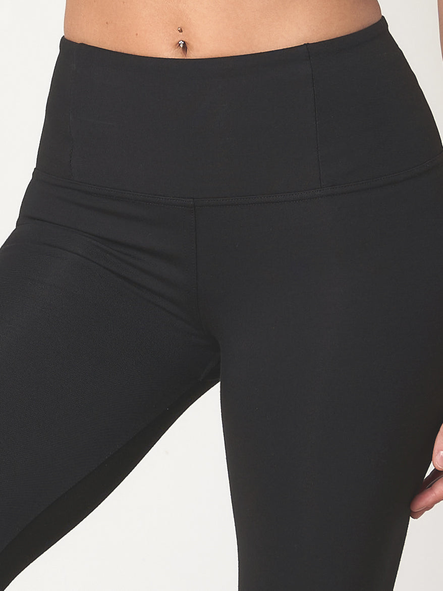 Premium Gossypium Rhythm Yoga Leggings for Women - High Waisted Black Workout Pants - Comfortable & Stretchy for Yoga, Gym, Running & Lounge Wear