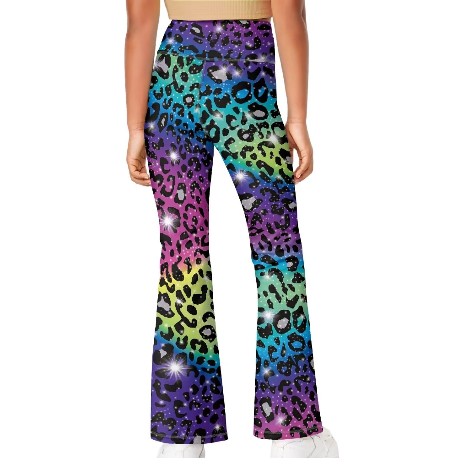 Girls High Waisted Flare Leggings - Casual Wide Leg Bell Bottom Yoga Pants for Kids Age 5-14 | Perfect for Dance, School & Playtime
