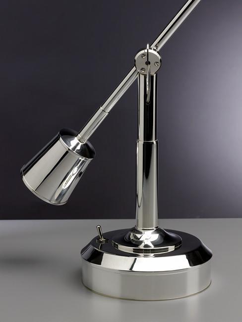 TECNOLUMEN EB 27 Table Lamp - Bauhaus Style Desk Light with Chrome Finish | Perfect for Modern Living Room, Office, or Bedroom Lighting