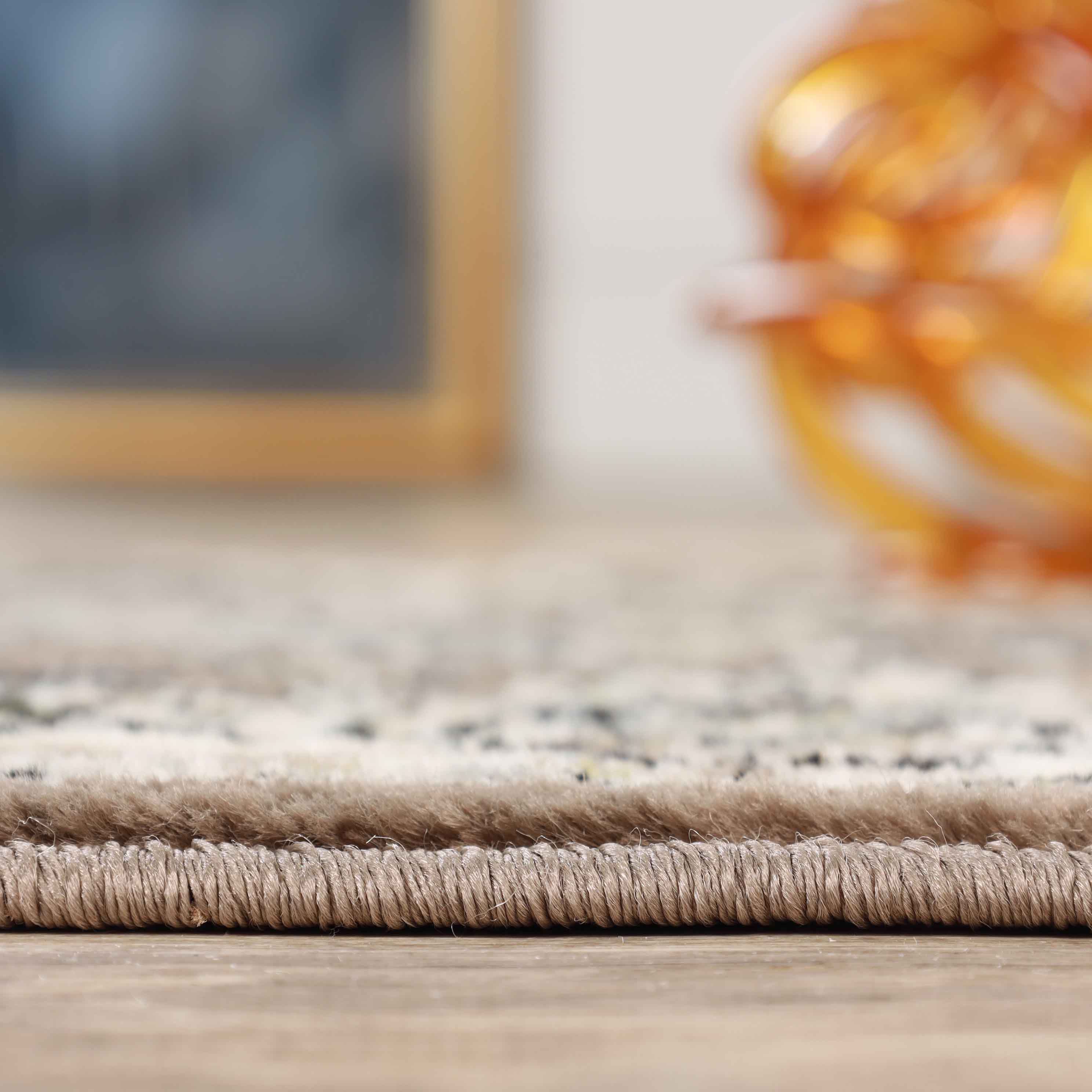 Lille Elegant Floral Indoor Area Rug - Non-Slip Soft Living Room Carpet Runner for Bedroom, Hallway & Entryway Decor