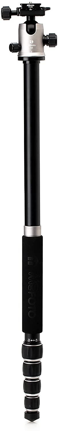Benro MeFOTO Globetrotter Travel Tripod - Titanium Ballhead & Monopod with 2-Series Aluminum Legs, 4-Section Twist Lock Design | Compact & Lightweight for Outdoor Photography, Hiking & Travel Adventures (BMGTATTN)