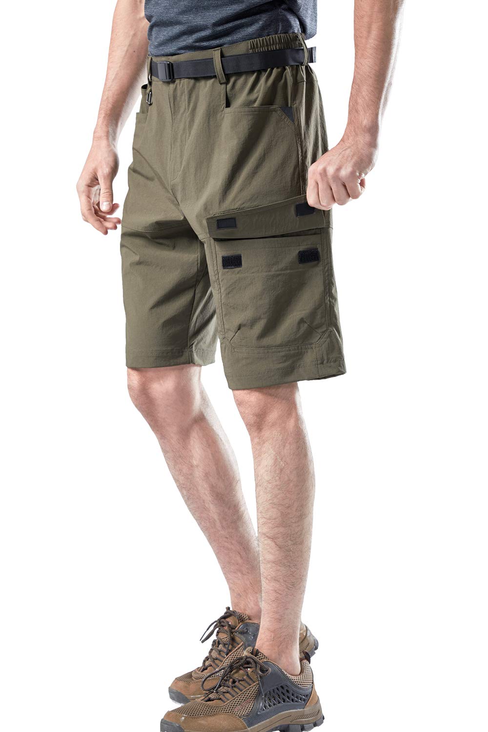 Men's Quick-Dry Elastic Shorts - Water Resistant, Durable & Plus Size - Perfect for Swimming, Running, and Outdoor Activities