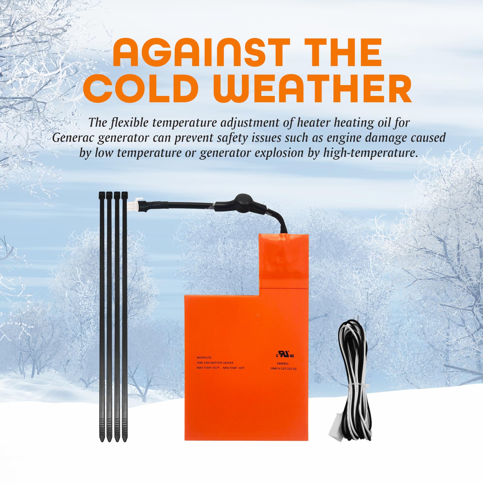 Generac 7101 Battery Heater Pad - Outdoor Battery Heating Pad for 9KW-22KW Air Cooled Standby Generators | Cold Weather Protection | Perfect for Winter Use in Garages, Sheds & Outdoor Generator Installations