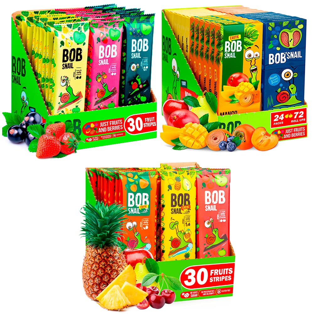 Healthy Fruit Snacks for Adults & Kids - BOB SNAIL All-Natural Dried Fruit Mix | Perfect for School Lunches, Office Snacks & On-the-Go Energy Boost