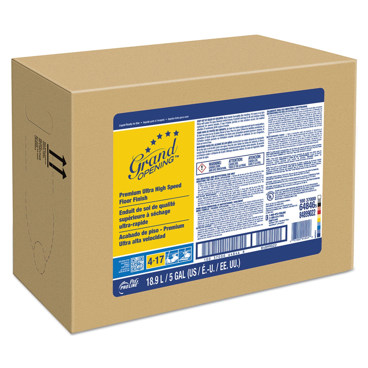 Ultra High Speed Floor Finish - 5 Gallon Bag in Box for Commercial & Residential Use | Fast-Drying, Durable Shine for Hardwood, Tile & Concrete Floors