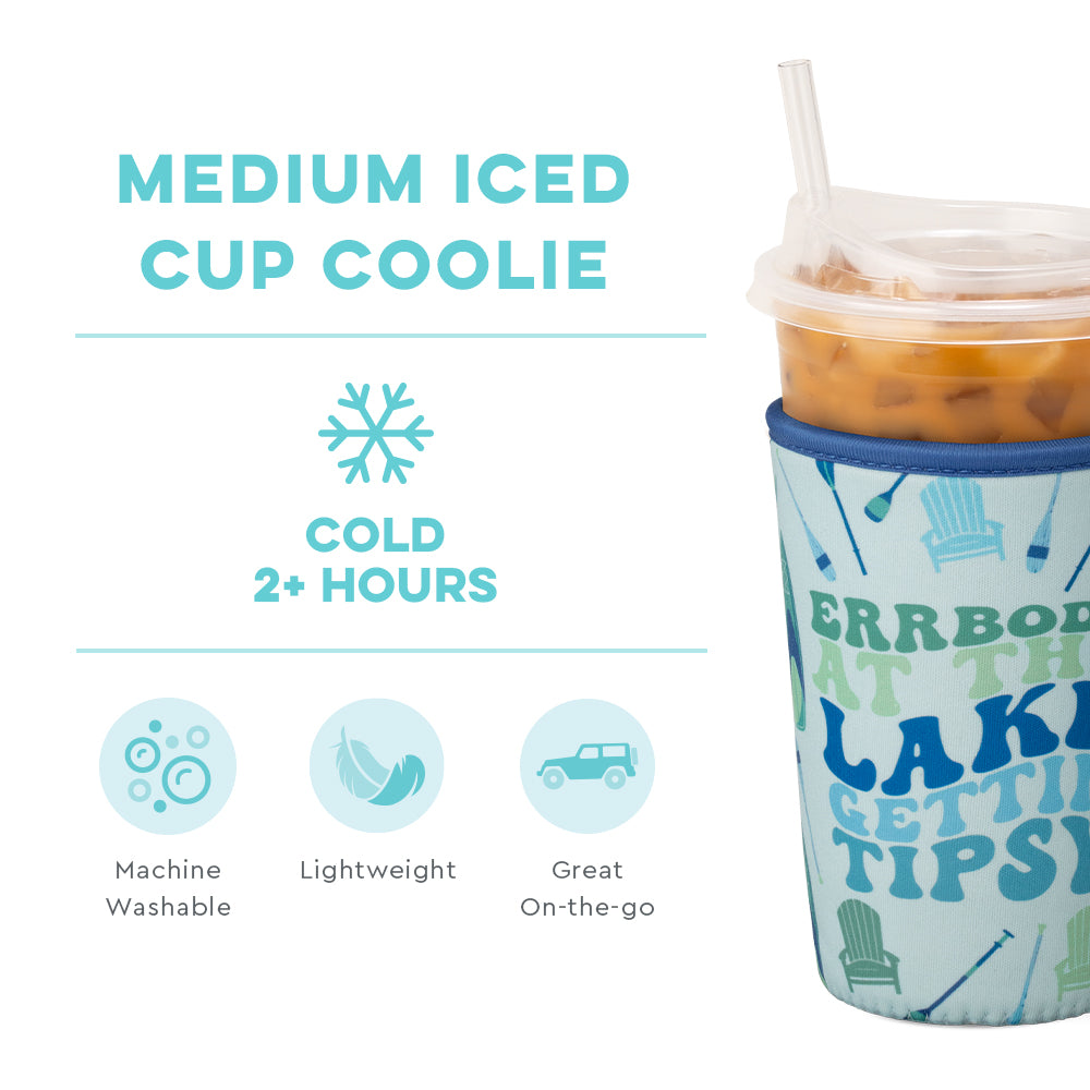 Errbody At The Lake Medium Iced Cup Coolie - Insulated Can Cooler for Beer & Soda - Perfect for Pool Parties, Beach Days & BBQs