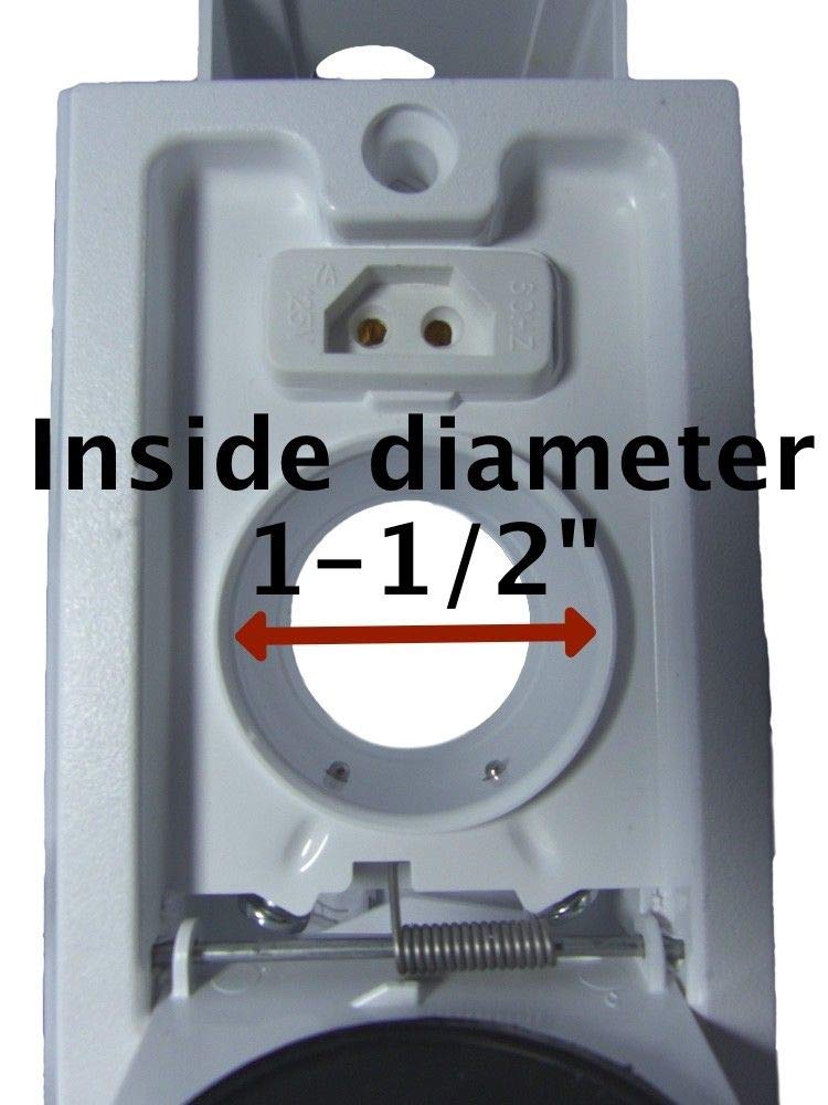 White Abutilon Standard Dual Voltage Direct Connect Central Vacuum Wall Valve Inlet - Perfect for Home Cleaning & Central Vacuum Systems
