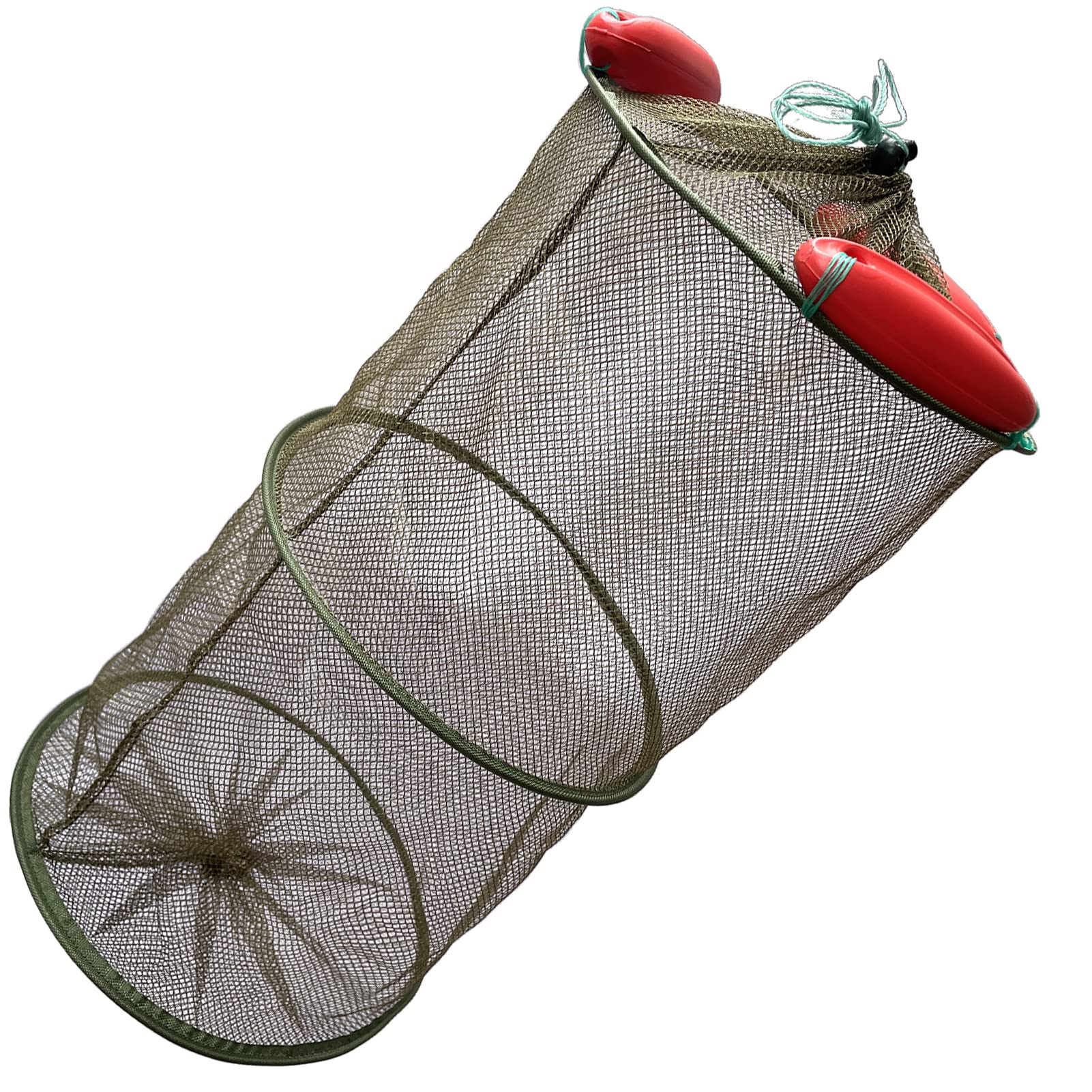 **OperSeven Collapsible Floating Fishing Net Basket - Portable Fish Cage for Crayfish, Crab & Freshwater Fish - Durable Fishing Accessories for Kayak, Boat & Shore Fishing**