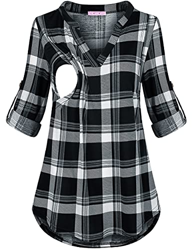 1-4 Black White Plaid