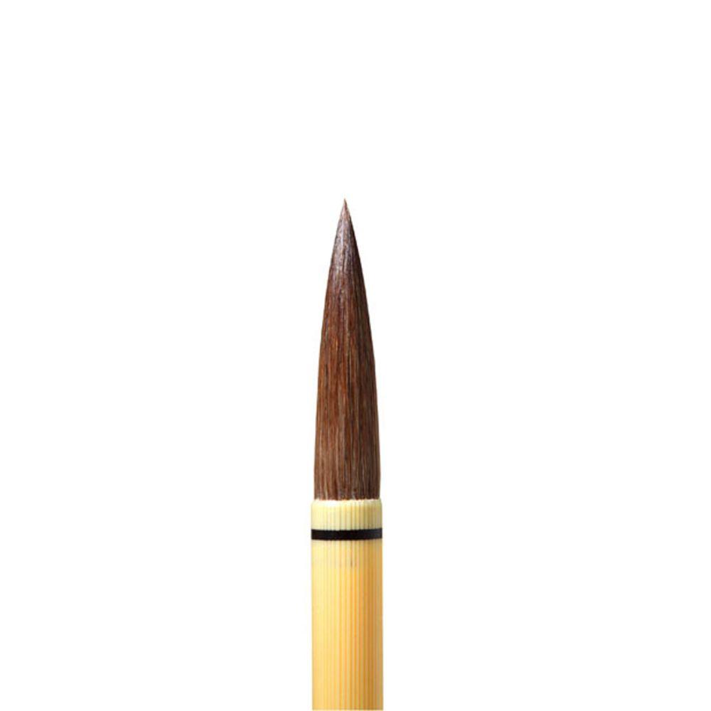 Akashiya Tenko No.3 Calligraphy Brush - Slightly Hard Thick Tip for Japanese & Chinese Calligraphy - Perfect for Beginners, Professionals & Art Projects