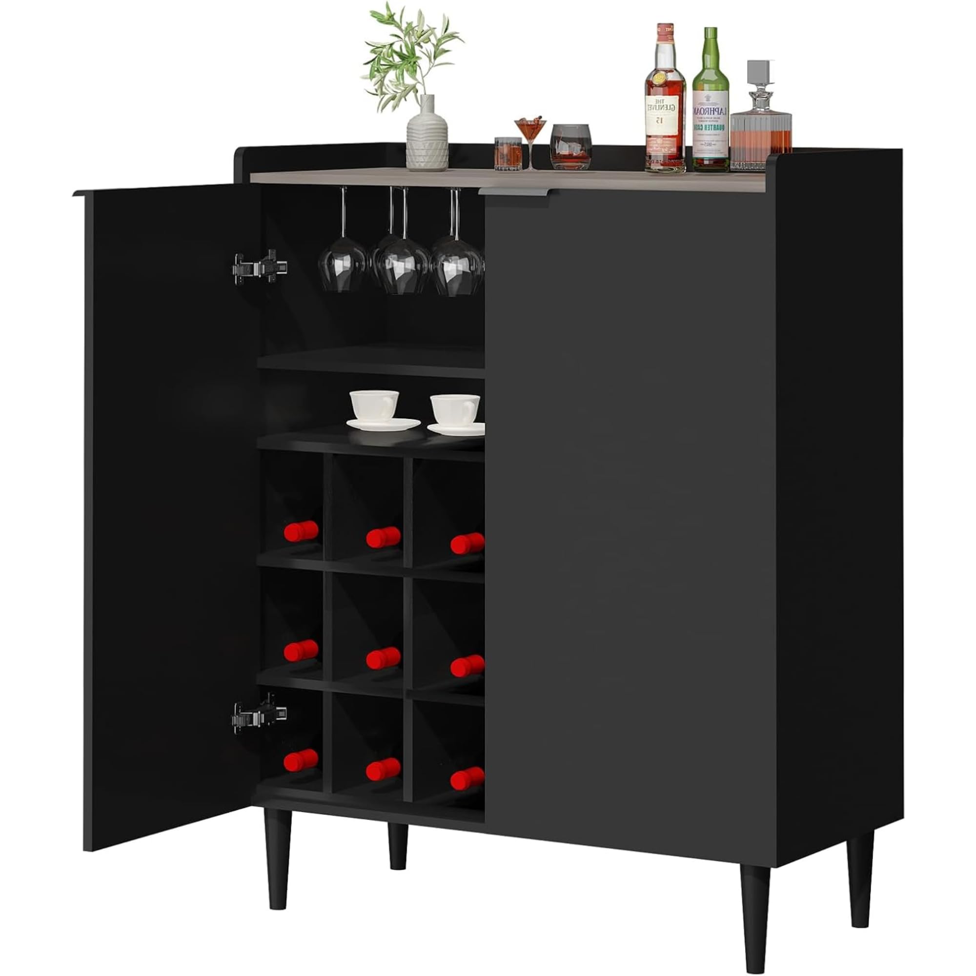 Industrial Wine Bar Cabinet 37