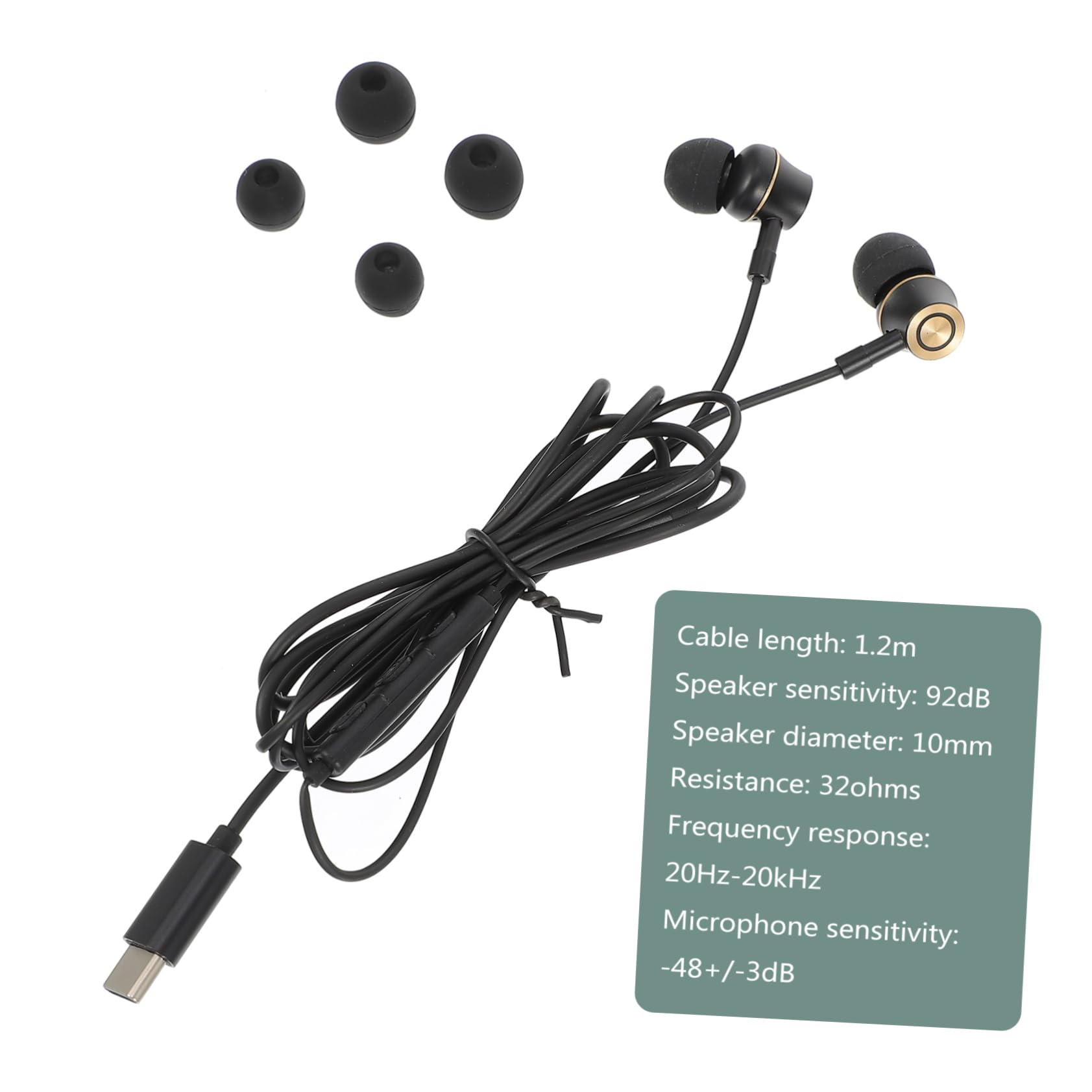 Jojofuny 2-Pack Wired Earbuds with Noise Cancelling, Stereo Sound Headphones - TPE Cable for Workouts, Commuting & Gaming