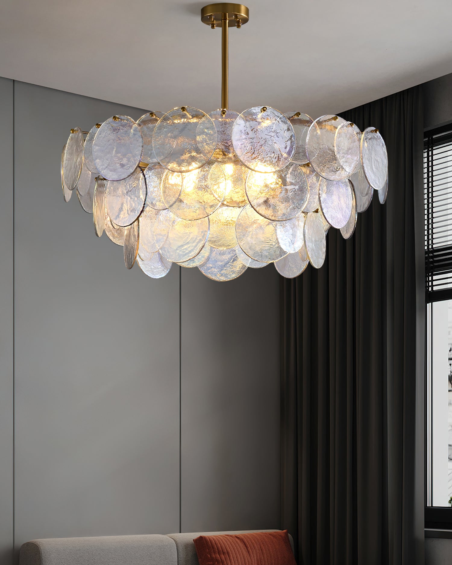 Elegant Ariel Crystal Chandelier - Modern Ceiling Light Fixture for Dining Room, Living Room & Bedroom Decor
