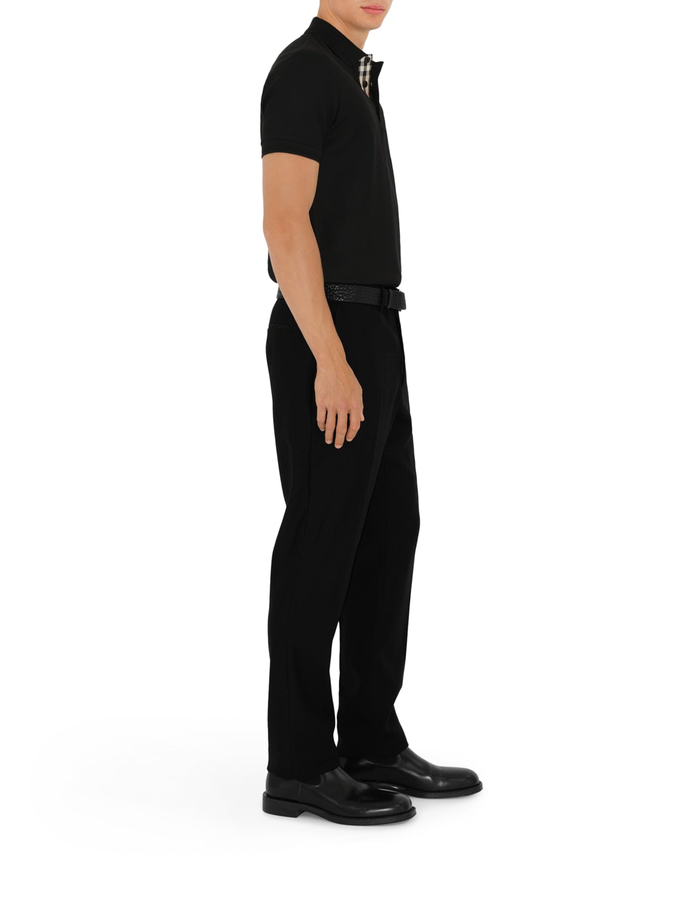 Burberry Cotton Polo Shirt for Men - Classic Black Casual Wear (Style 8096425 A1189Black) | Perfect for Office, Golf & Everyday Outfits