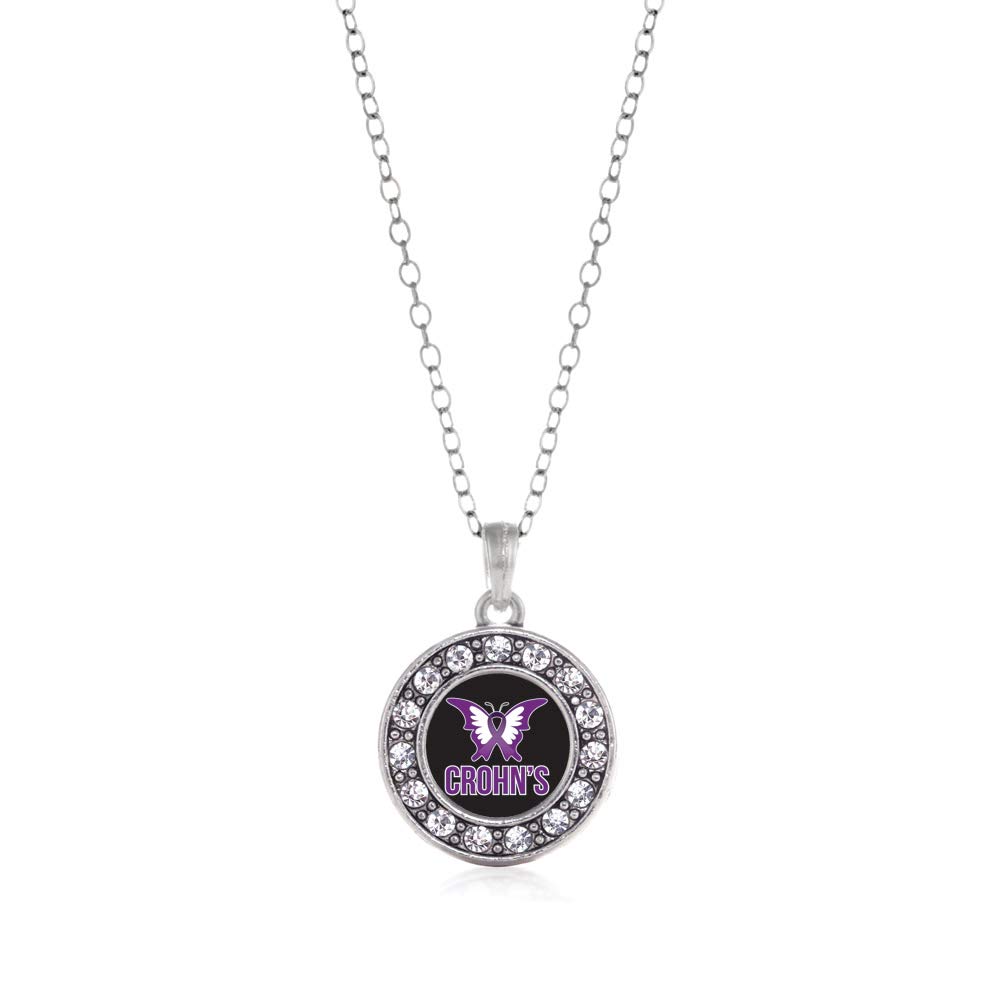 Inspired Silver - 18 Inch Sterling Silver Circle Charm Necklace with Cubic Zirconia Jewelry | Elegant Pendant for Women, Gift for Her, Birthday, Anniversary, Valentine's Day